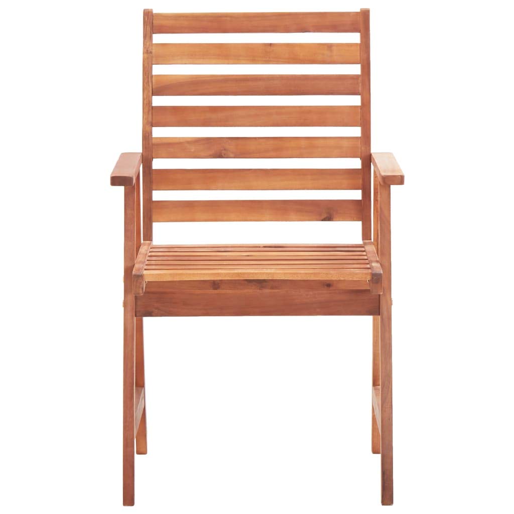 3-Piece Solid Acacia Wood Patio Dining Chairs Set - Outdoor Garden Furniture for Backyard, Deck, and Poolside Relaxation