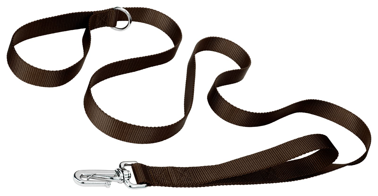 Premium Nylon Dog Leash with Traffic Handle & Secure Snap - 6ft Heavy Duty Reflective Pet Leash for Large Dogs - 30+ Colors (Brown) - Perfect for Walking, Training & Outdoor Adventures