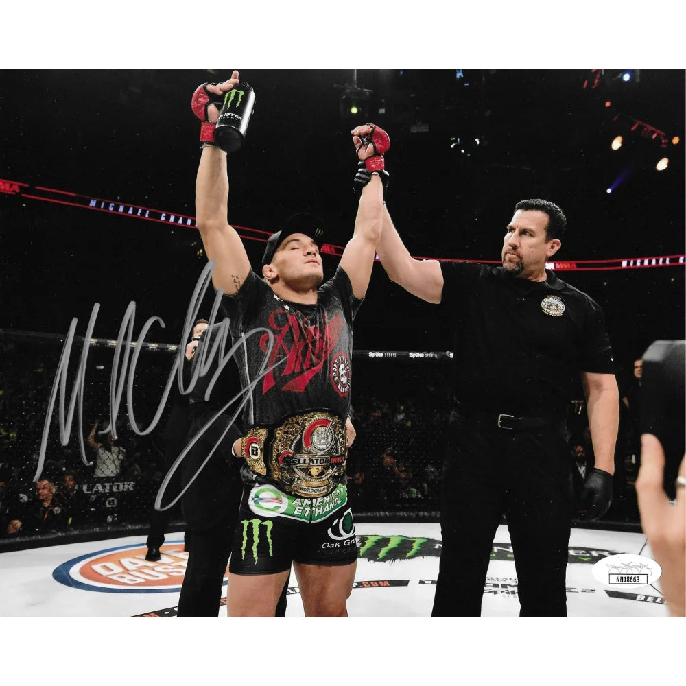 Michael Chandler Autographed 8x10 Photo with JSA COA - UFC Signed Champion Memorabilia - Perfect for MMA Fans, Sports Collectors, and Home Gym Decor