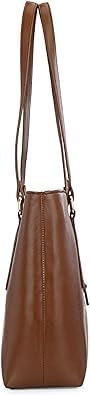 Stylish Women's Leather Tote Bags - Genuine Sheepskin Top Handle Satchel Purse & Fashion Handbag (Brown) | Perfect for Work, Travel & Everyday Use