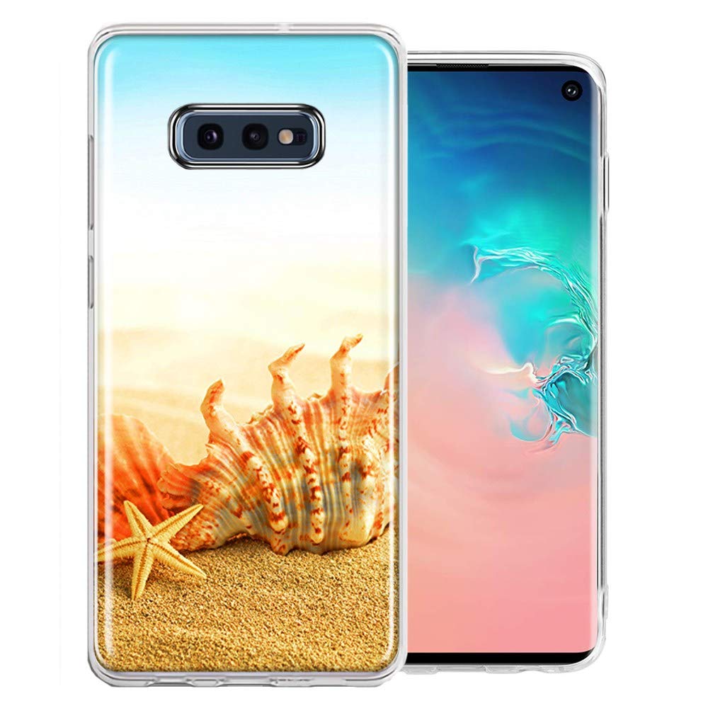 Samsung Galaxy S10e Beach Shell Phone Case - Durable Double Layer Cover for Outdoor & Travel