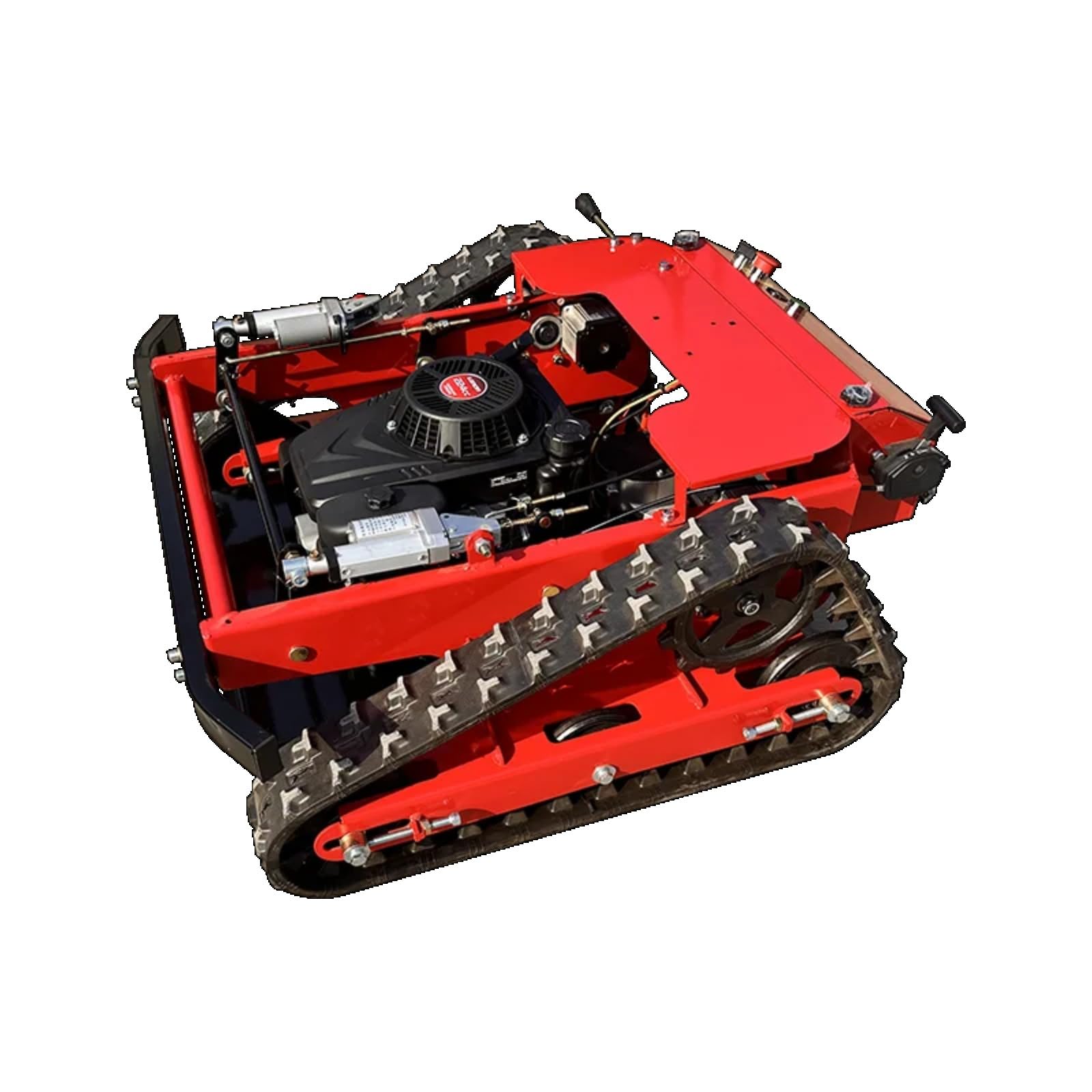 Smart Remote Control Lawn Mower Robot with Rubber Tracks - Multifunctional Agricultural Mowing Machine for Large Yards, Golf Courses & Commercial Landscaping
