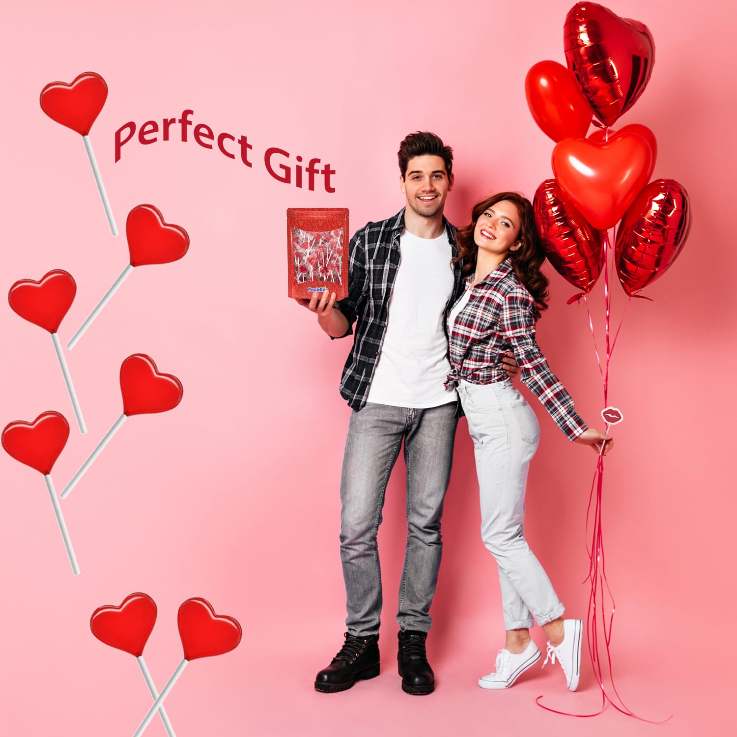 Valentine's Heart Lollipops Candy - Individually Wrapped Bulk 20lbs (12g Each) - Perfect for Valentine's Day Gifts, Party Favors & Sweet Treats