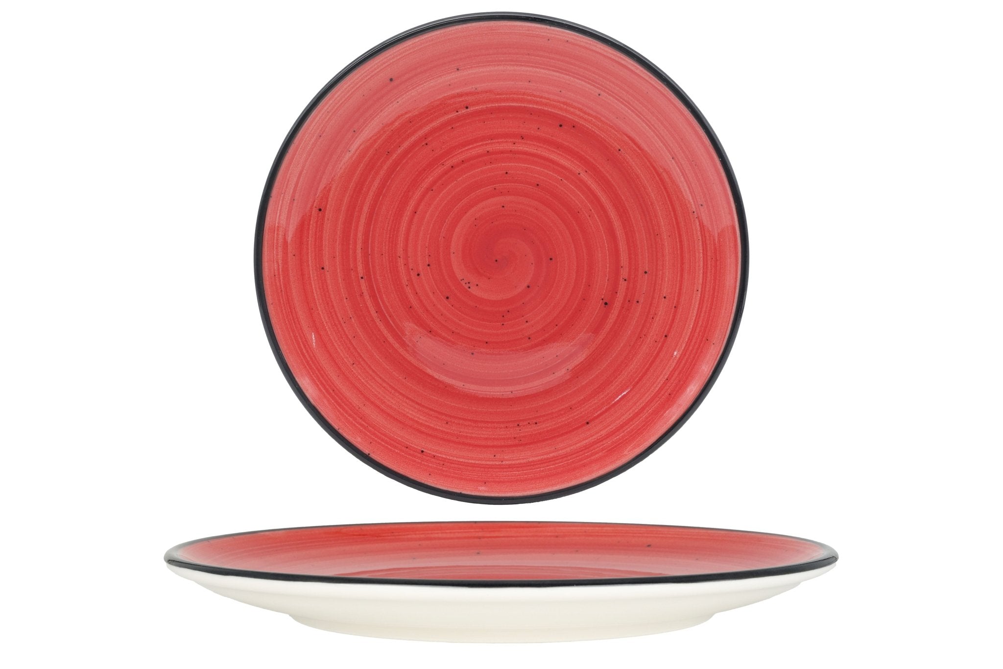 Aura Passion 24-Piece Dinnerware Set - Elegant Porcelain Plates, Bowls, Cups & Saucers for Fine Dining, Entertaining & Everyday Use
