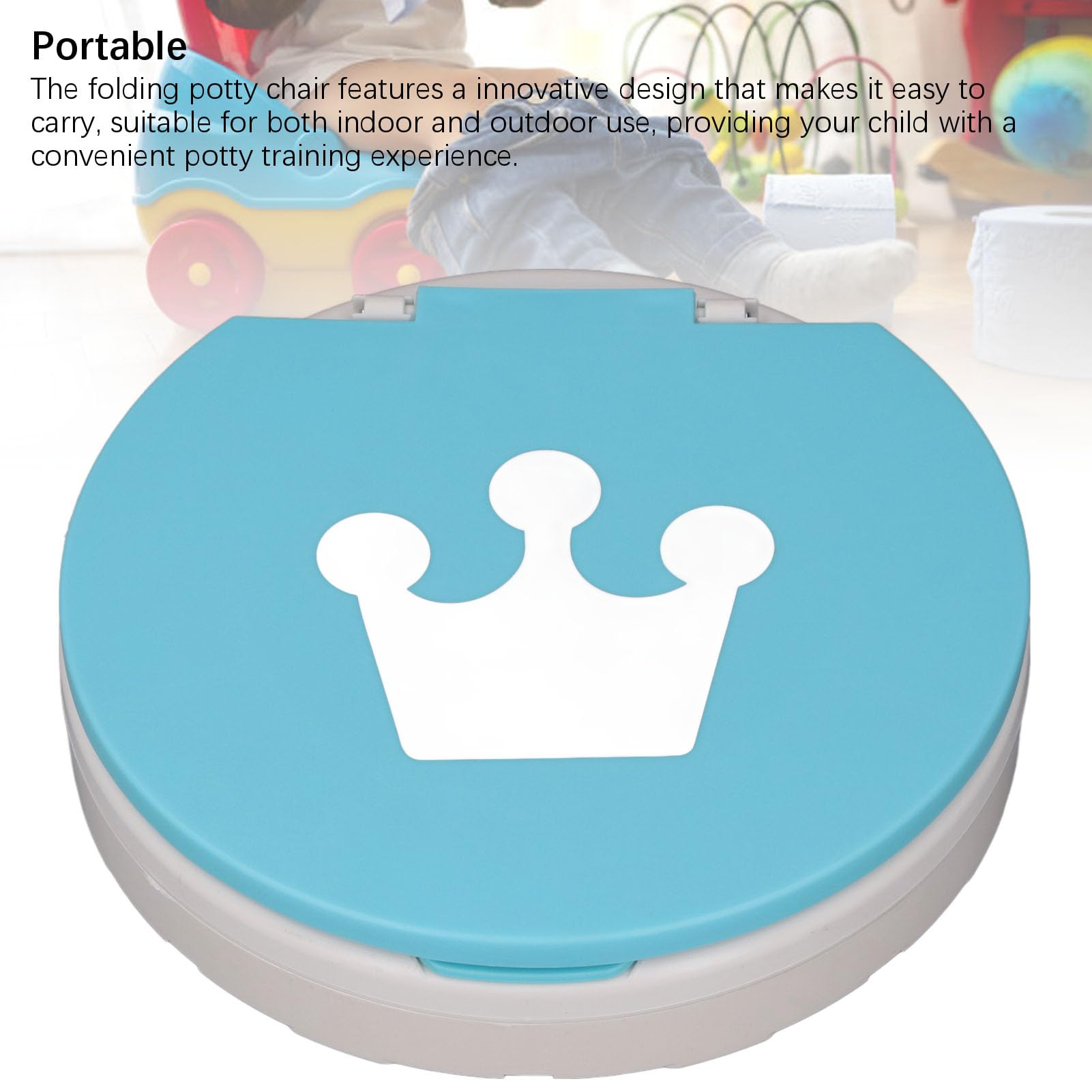 Foldable Training Toilet for Toddlers - ABS Portable Potty Chair | Travel, Camping & Emergency Use | Indoor & Outdoor Baby Toilet for Home, Car & Camping Trips