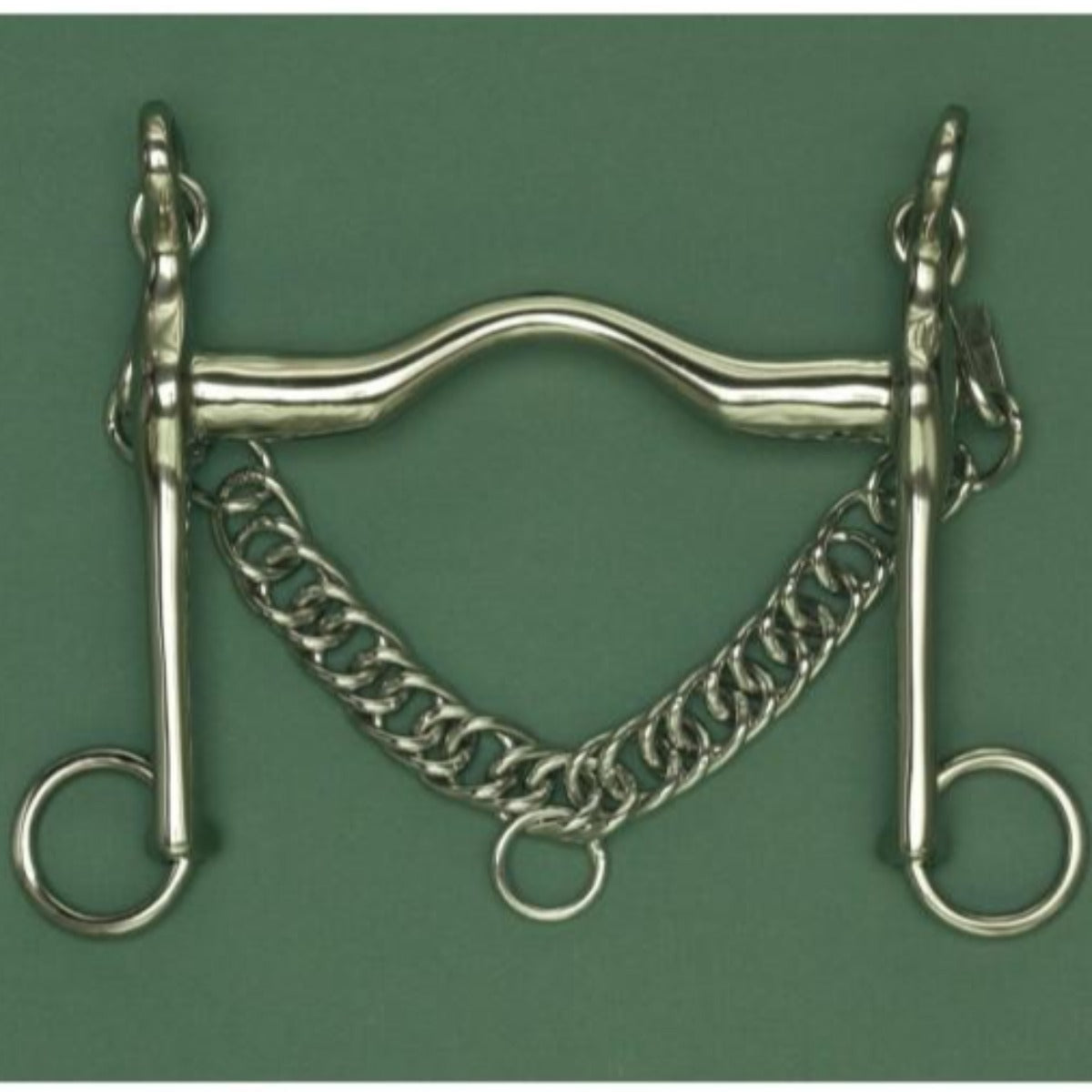 AlBaCon German Silver Weymouth Wide Port Bit with Chain - 17MM Mouth - Premium Horse Riding Equipment for Dressage & Show Jumping