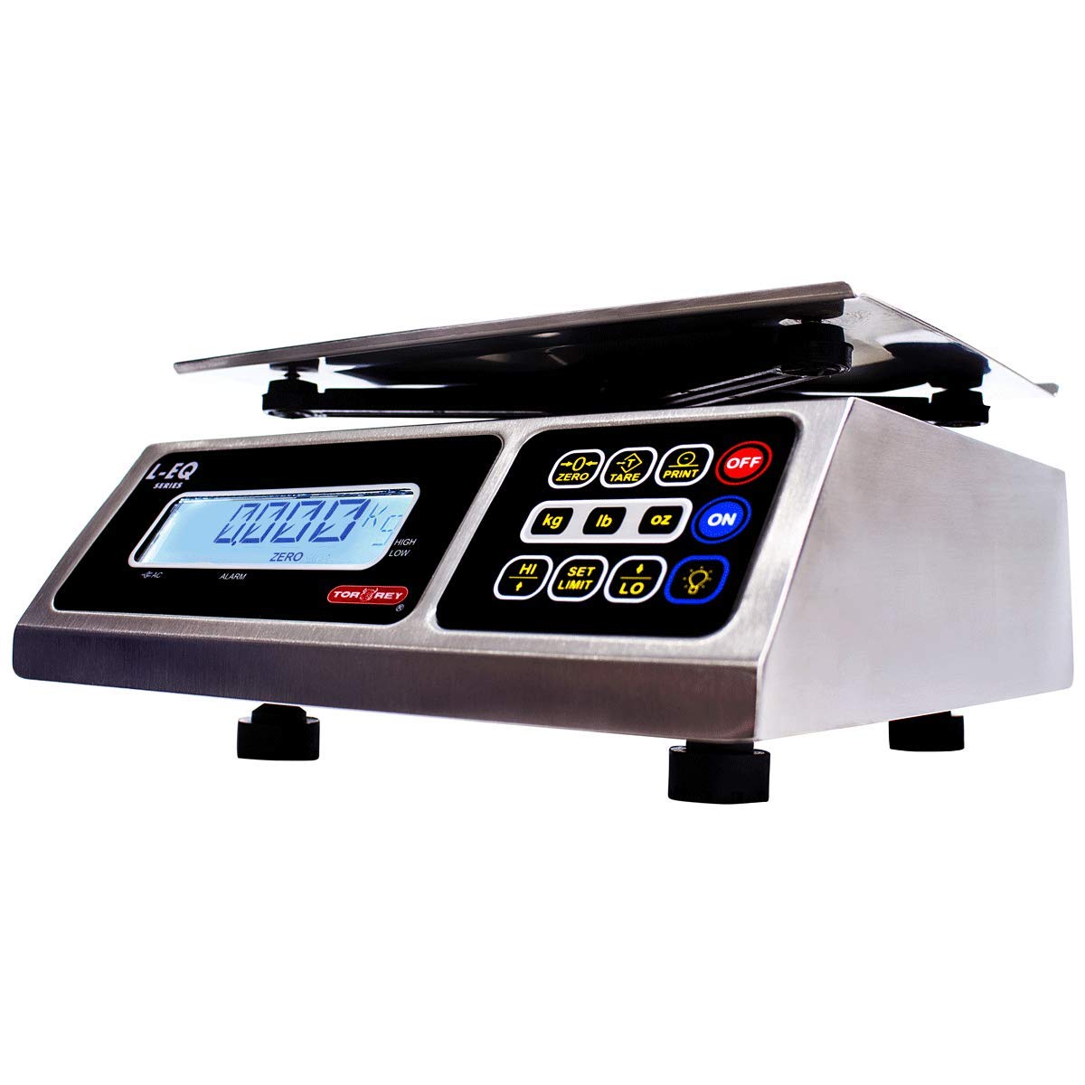 Tor Rey LEQ-10/20 Digital Portion Control Scale - Precise Food Weighing for Restaurants, Bakeries & Meal Prep - NSF Certified Commercial Kitchen Scale with LCD Display