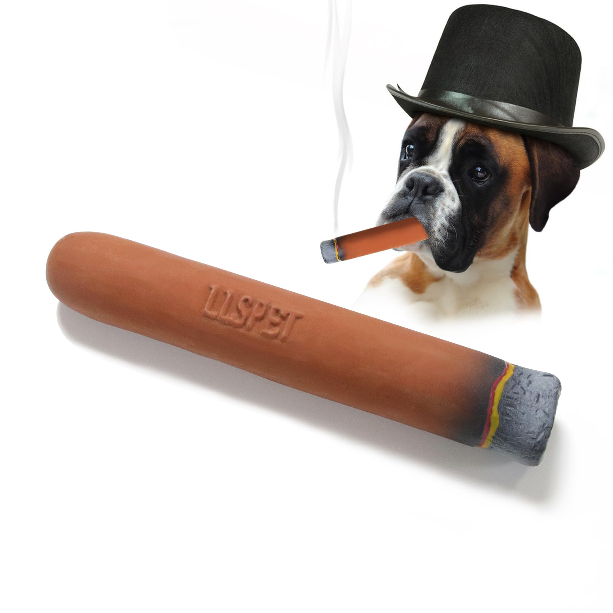 **Squeaky Cigar Dog Chew Toys - Latex Interactive Puppy Teething Toys for Small & Medium Breeds - Fun Imitation Cigar for Playtime & Training (Brown) - Perfect for Indoor & Outdoor Play, Boredom Relief**