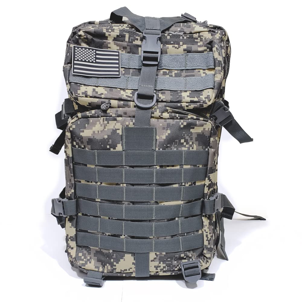 50L Tactical Bug Out Bag Backpack - Survival Essentials Backpack for Emergency Preparedness & Outdoor Adventures (Digital Camo) - Perfect for Hiking, Camping, and Disaster Preparedness