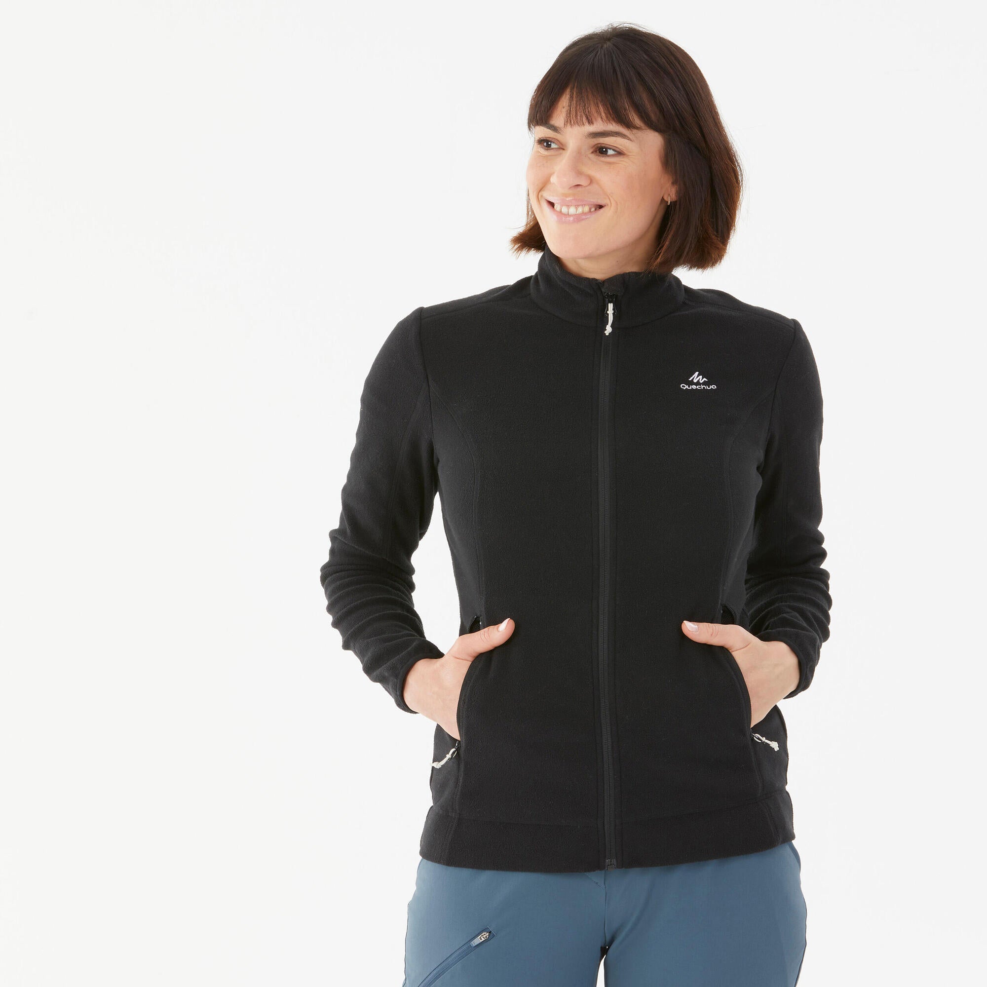 Quechua Women's MH120 Fleece Jacket - Warm Winter Outdoor Jacket for Hiking, Camping & Casual Wear