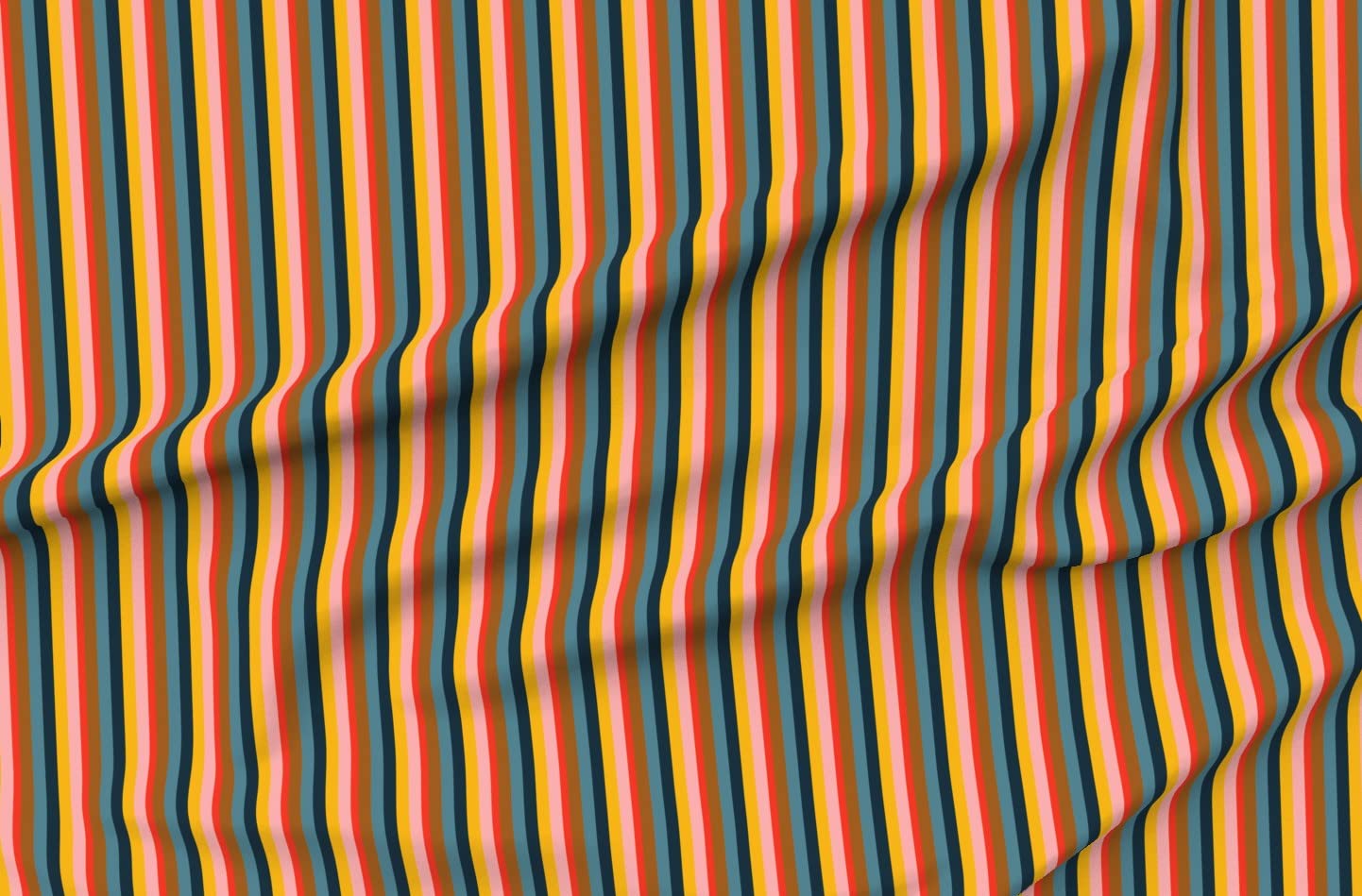 Premium Spoonflower Fabric - Magical Peony Stripes Printed on Soft Minky Fabric by The Yard | Perfect for Sewing Baby Blankets, Quilt Backing & Plush Toys | DIY Nursery Decor, Soft Home Textiles & Handmade Gifts