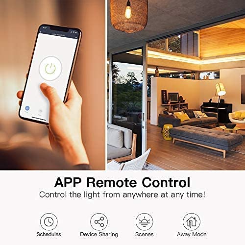 TREATLIFE Smart Light Switch Single Pole - WiFi In-Wall Smart Switch Compatible with Alexa, Google Home & SmartThings | No Hub Required | Neutral Wire Needed | FCC Certified | Perfect for Home Automation & Smart Lighting Control