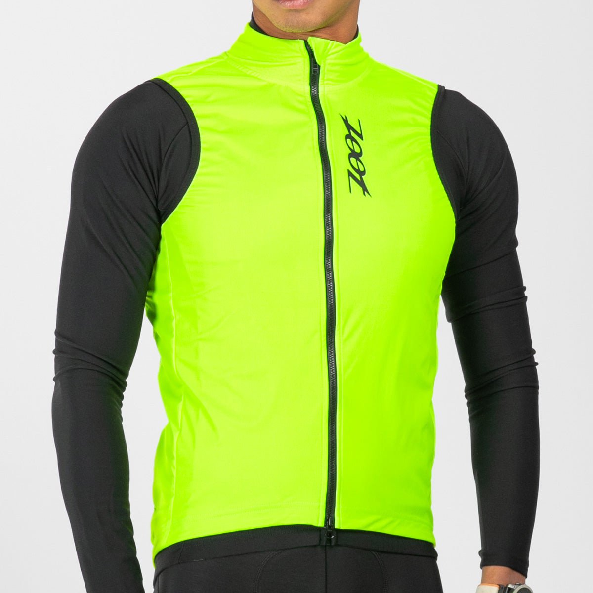 Men's Elite Cycling Vest - High Visibility Safety Yellow Reflective Running Jacket for Outdoor Sports & Biking