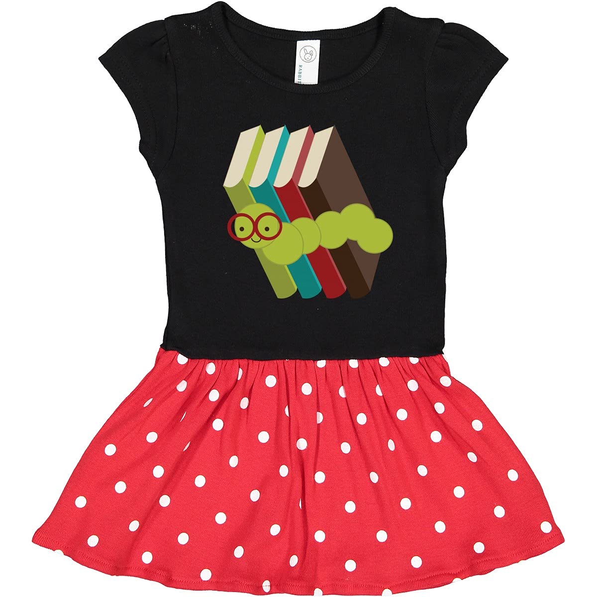 Inktastic Bookworm Books Reading Toddler Dress - Cute & Comfortable Kids Outfit for Library Visits, Storytime & Book Lovers