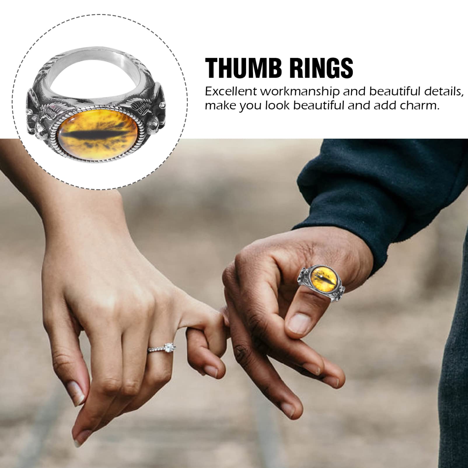 Evil Eye Ring for Women & Men - Stainless Steel Turkish Evil Eye Jewelry for Protection & Good Luck - Perfect for Gifts, Fashion & Spiritual Healing