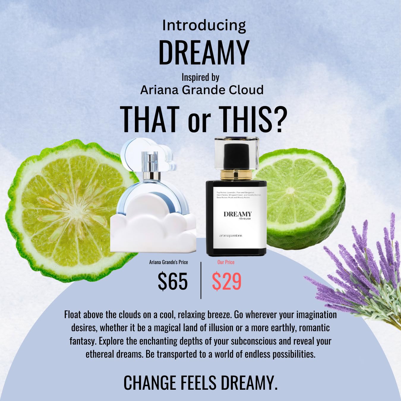 Dreamy Pheromone Perfume for Women - Inspired by ARNA GRNDE CLOUD | Long-Lasting Extrait De Parfum | Essential Oil Fragrance Dupe (100ml/3.4oz) | Perfect for Date Nights, Special Occasions & Daily Wear