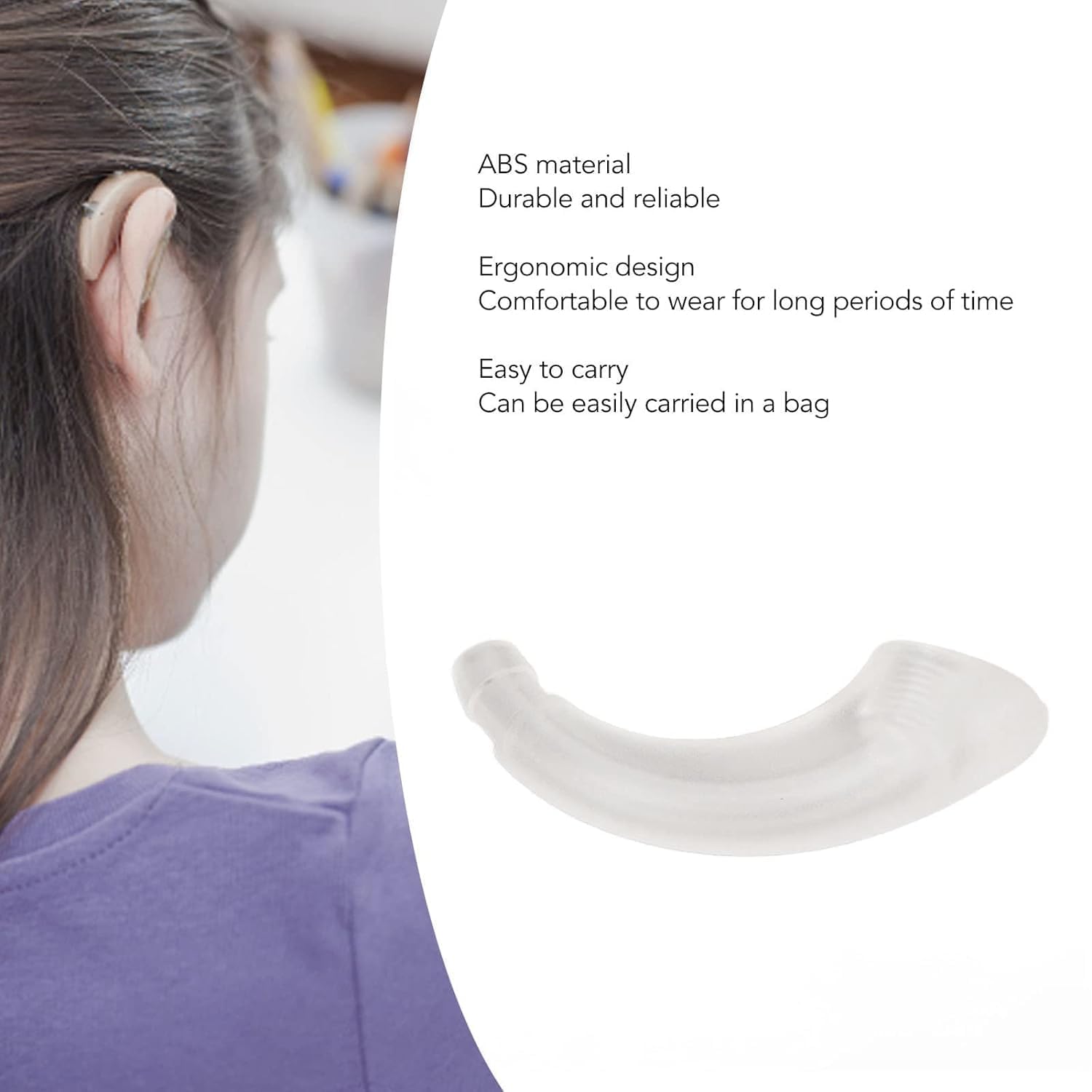 FCS BTE Hearing Aid Ear Hook - Durable ABS, Easy Install for Comfort