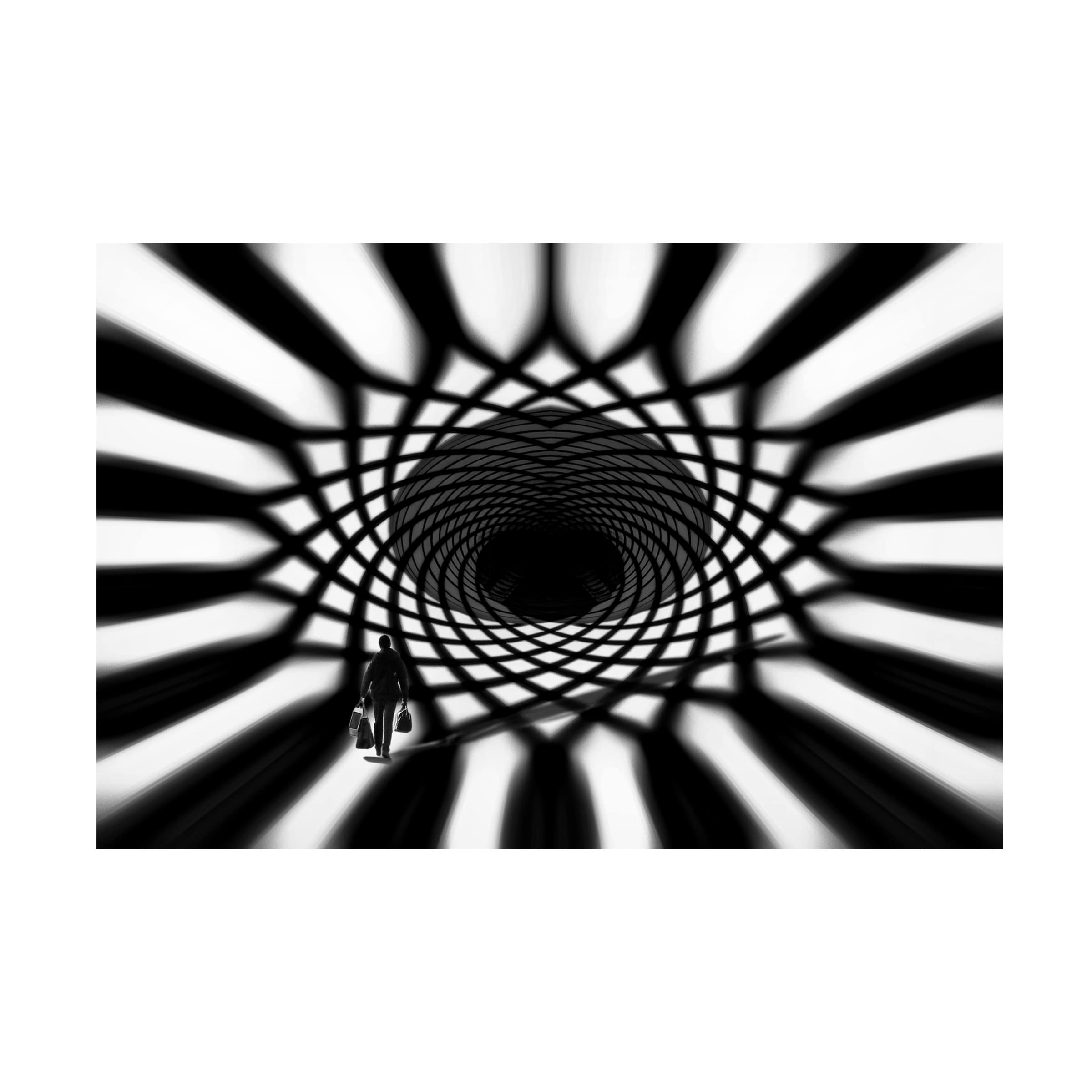 Aziz Abbassi 'Migration Black And White' Canvas Wall Art Print - Modern Home Decor for Living Room, Bedroom & Office
