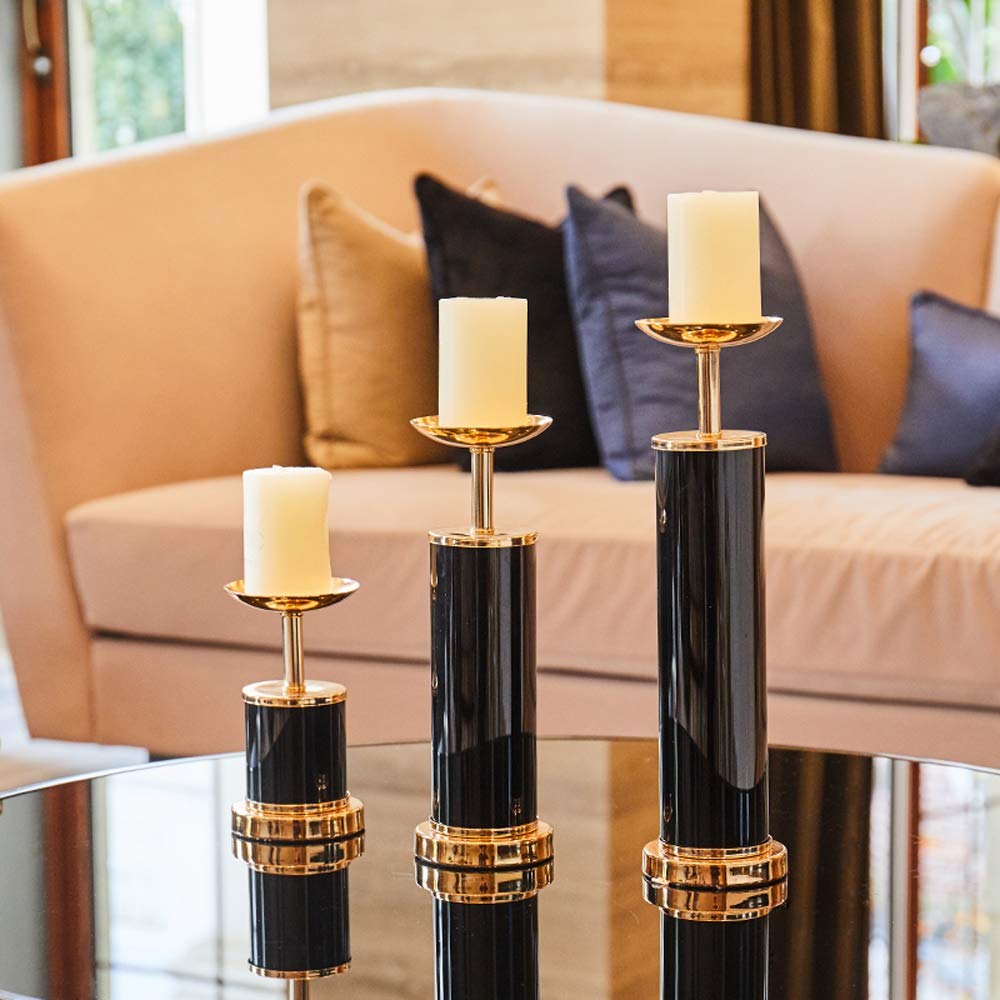European-Style Luxury Candlestick Holder - Elegant Home Decor for Living Room, Dining Table, Entryway - Romantic Candle Holder for Model Rooms & Special Occasions (Size: 03/318cm) - Perfect for Wedding Decor, Dinner Parties & Cozy Nights