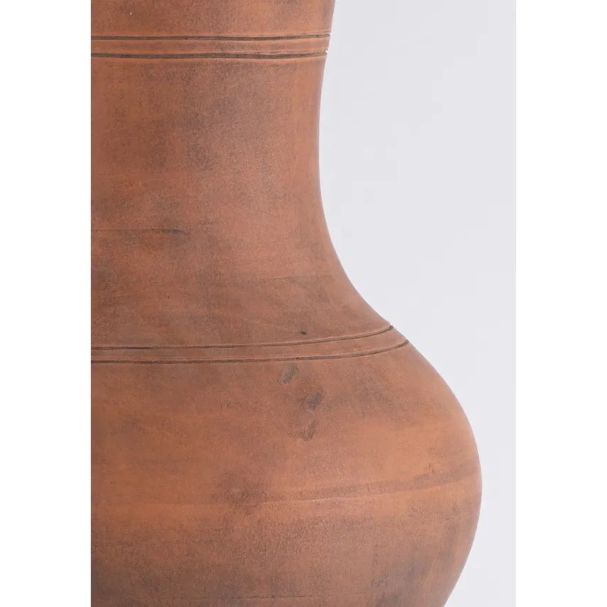 Sorrento Terracotta Table Lamp - Handcrafted Italian Style Ceramic Bedside Lamp with Linen Shade, Perfect for Living Room, Bedroom or Office Decor
