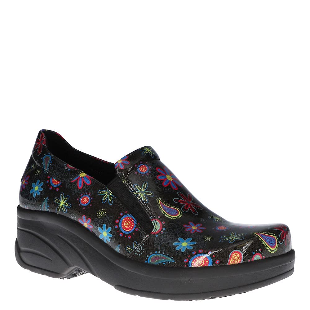 Easy Street Women's Appreciate Slip-Resistant Soft Toe Work Safety Shoes - Non-Slip Comfort for Nurses, Waitresses & Healthcare Workers - Multi Color - Size 7.5 Wide (WW) - Perfect for Hospital, Restaurant & Industrial Work Environments