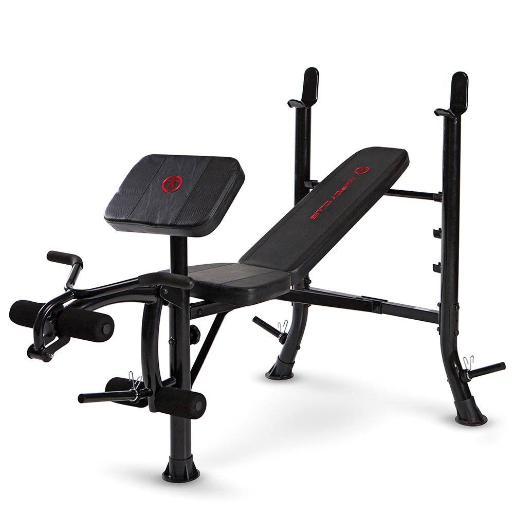 Marcy Club Standard Weight Bench MKB 367RH - Adjustable Home Gym Equipment for Strength Training | Perfect for Home Workouts & Bodybuilding Exercises