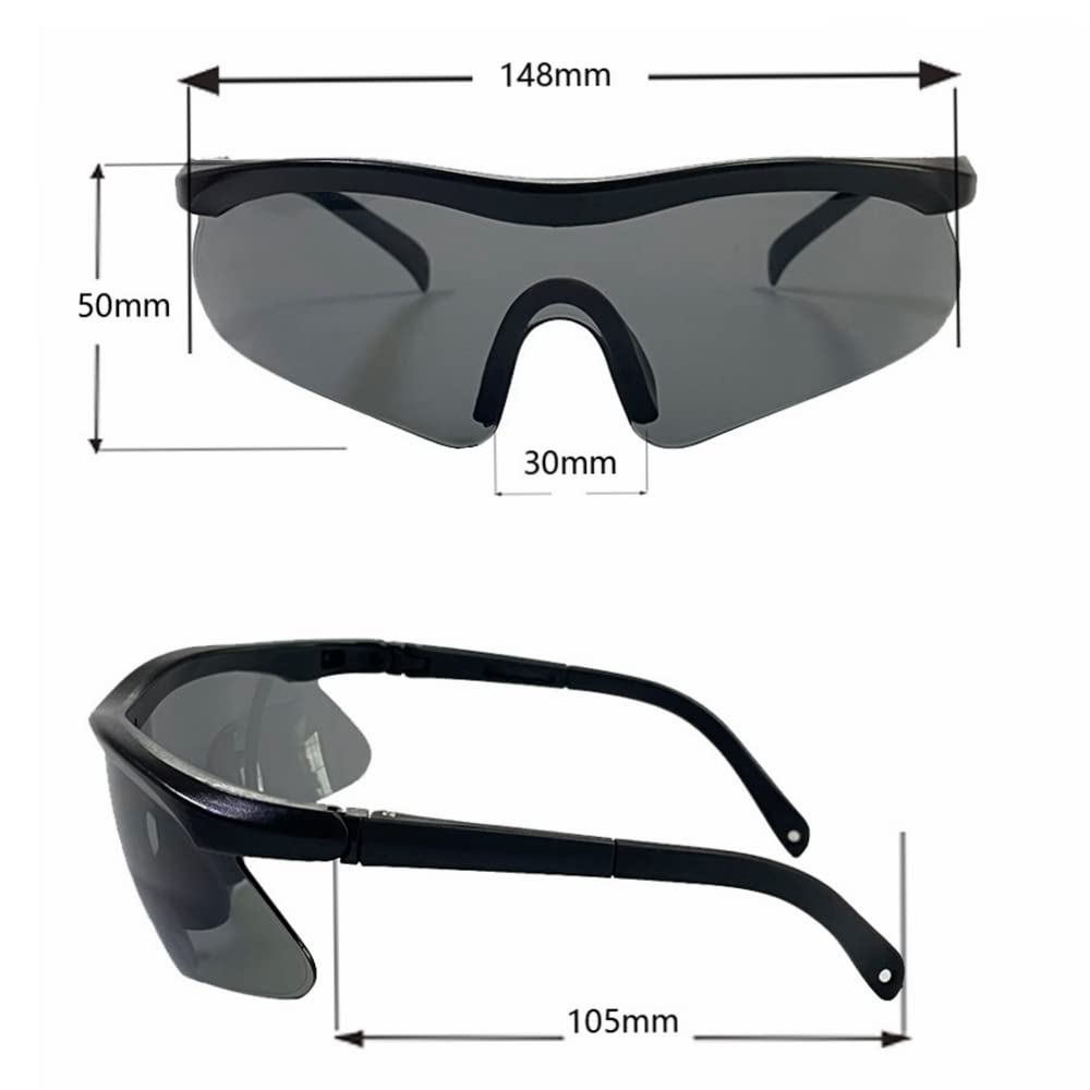 Tactical Shooting Glasses with Telescopic & Rotating Goggles - UV400 Protective Lenses (4 Pack) for Outdoor Sports, Hunting & Airsoft - Anti-Fog, Anti-Scratch & Impact Resistant