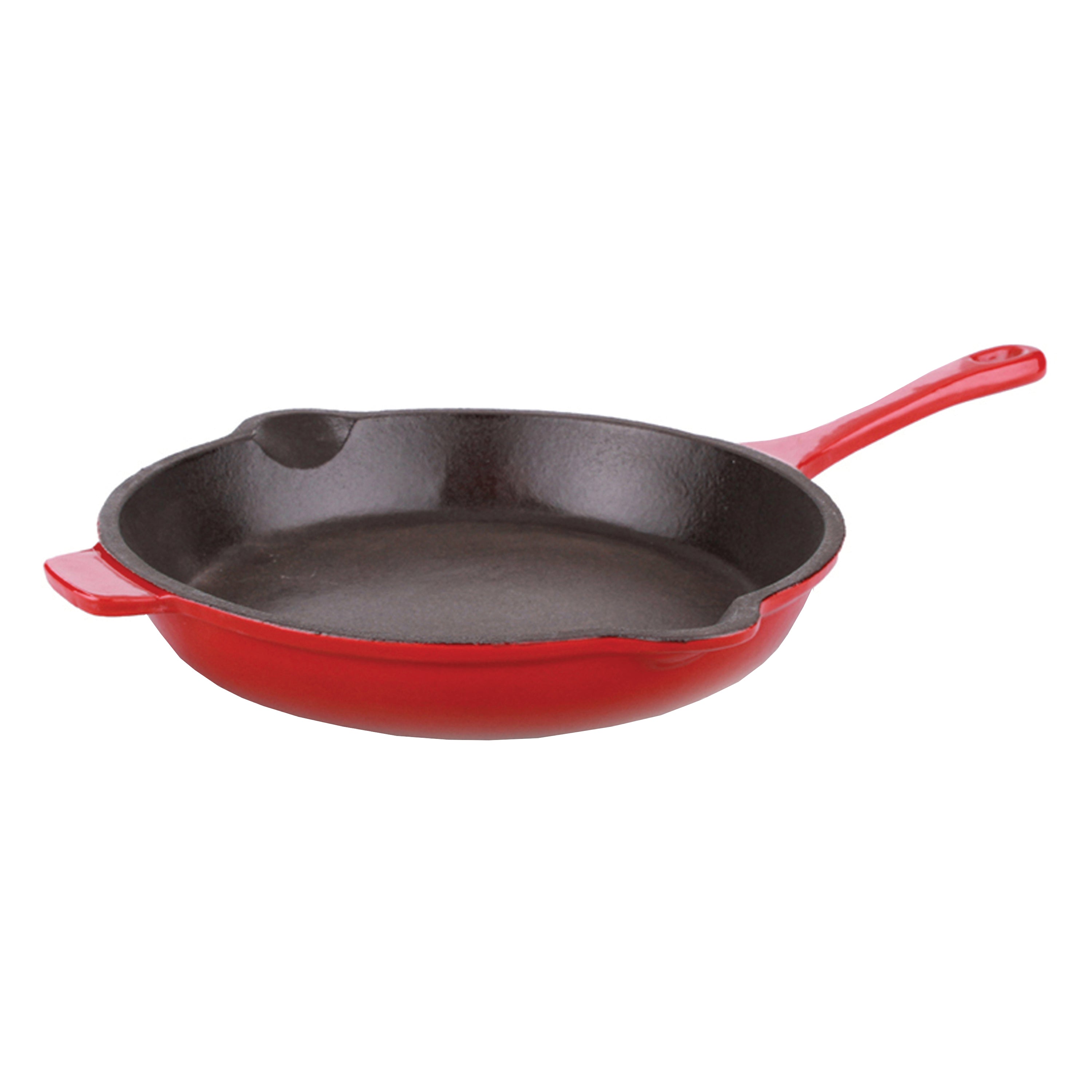 BergHOFF Neo 4-Piece Cast Iron Grill and Fry Pan Set - Red Nonstick Cookware for Stovetop, Oven & Outdoor Grilling - Perfect for Steaks, Burgers & Stir-Fry Cooking