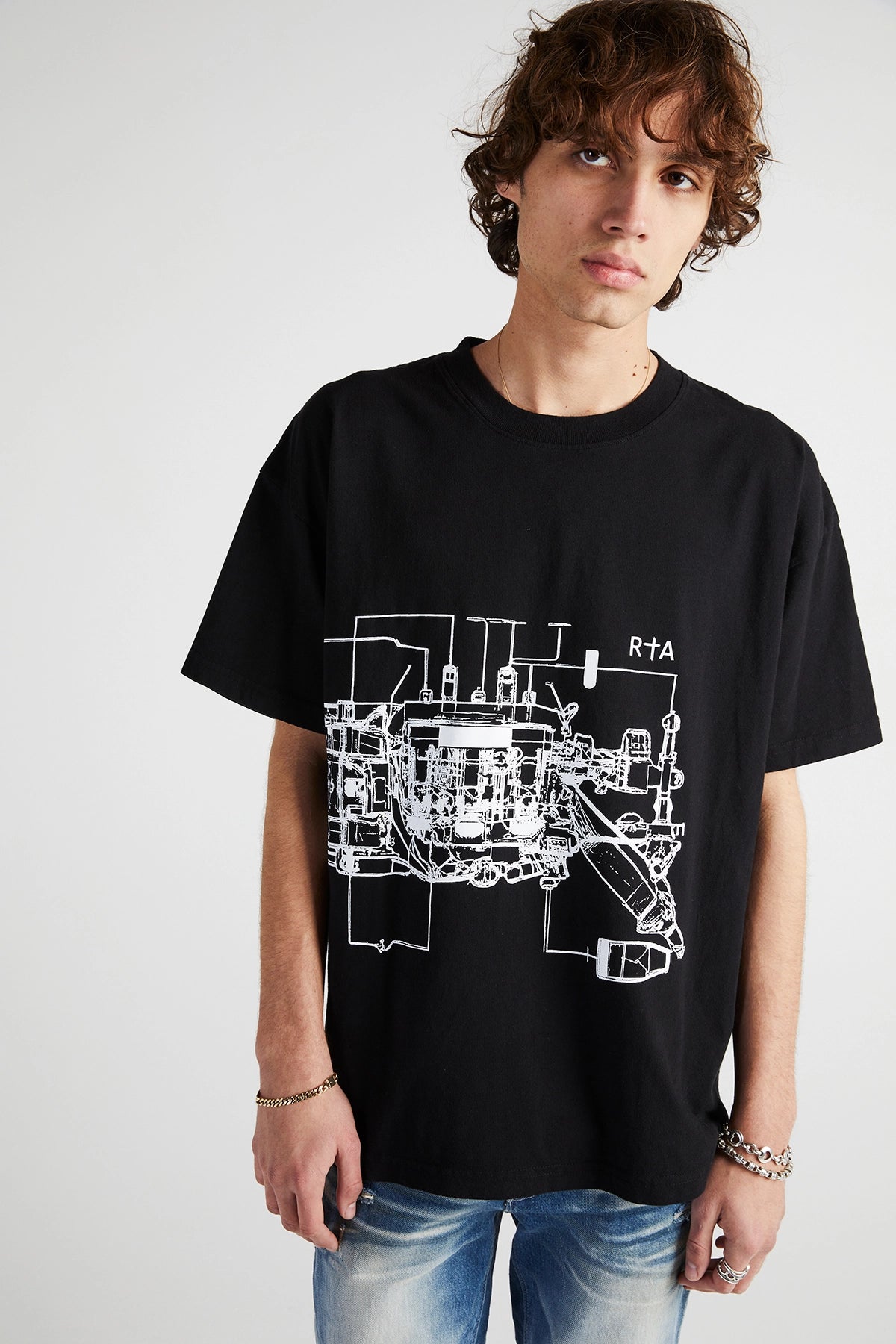 Colt Tee - Black Motorcycle Diagram Graphic T-Shirt for Men | Casual Streetwear & Biker Style Outfits