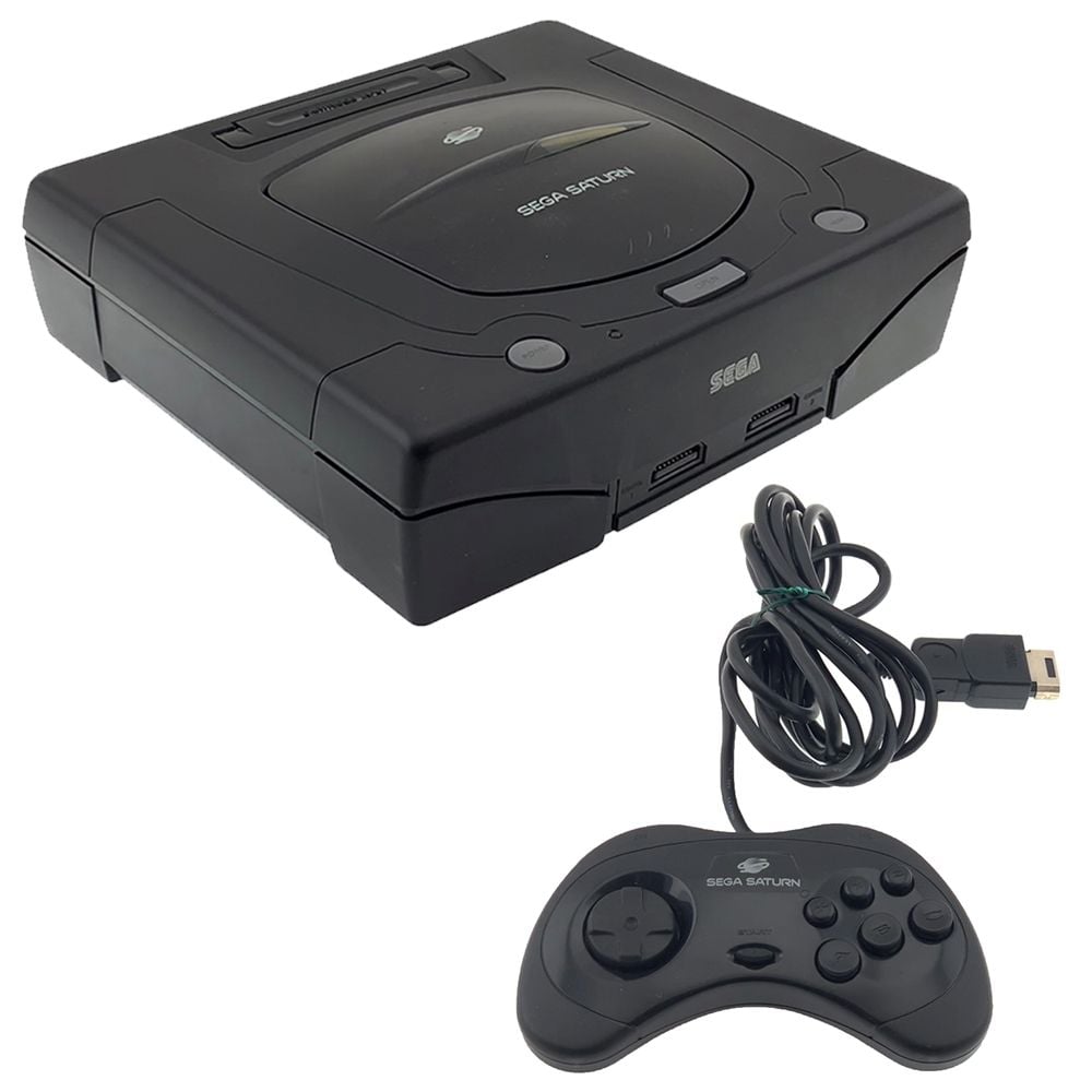 Sega Saturn Console - Black Retro Gaming System for Classic Video Games | Perfect for Collectors & Vintage Gaming Enthusiasts