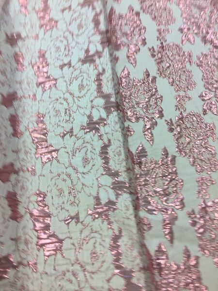 54-inch 3D Reversible Pink Brocade Fabric - Elegant Home Decor for Curtains, Upholstery & DIY Crafts