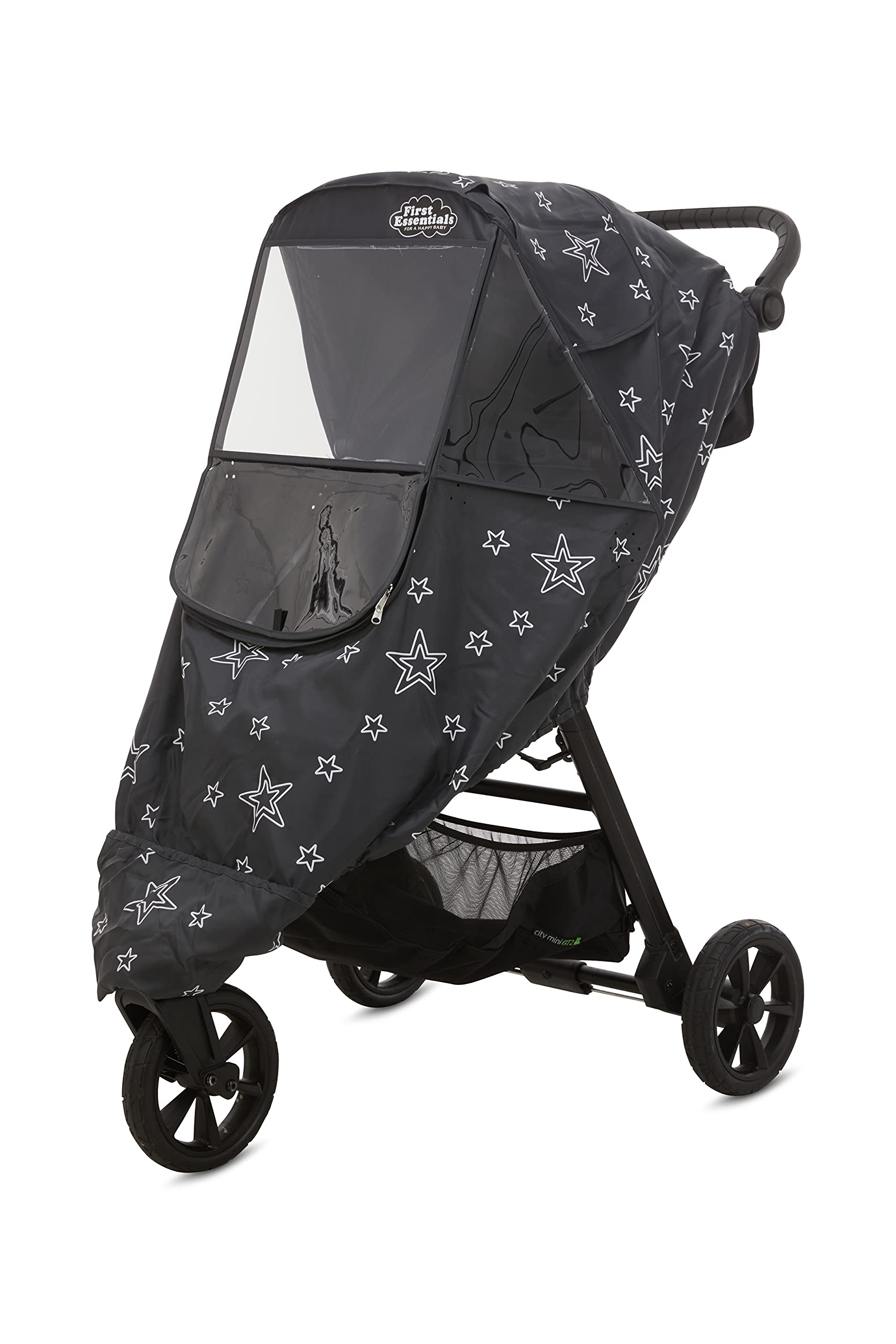 Universal Baby Stroller Rain Cover - Windproof, Waterproof Weather Shield for Infants - Protects from Rain, Snow, Dust - Perfect for Outdoor Walks, Travel & Inclement Weather (Gray)