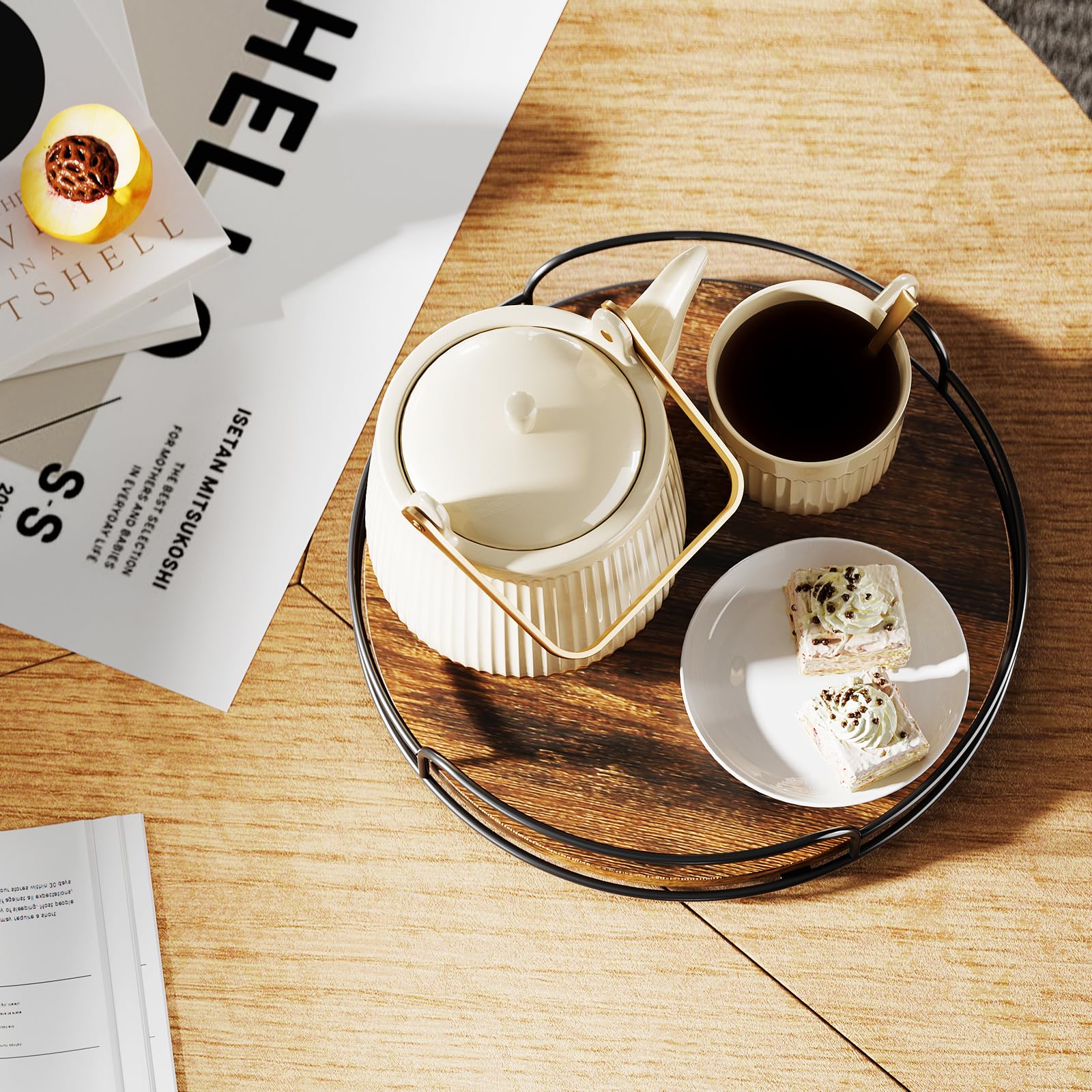 2 Pack Wooden Lazy Susan Turntable Organizer - 10
