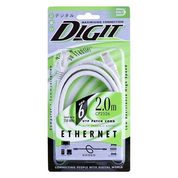 High-Speed Cat6 Ethernet Cable - UTP Patch Cord (2M/3M/5M/15M) for Home Office, Gaming & Networking - Fast LAN Internet Cable for PC, Router, Modem, Smart TV & More