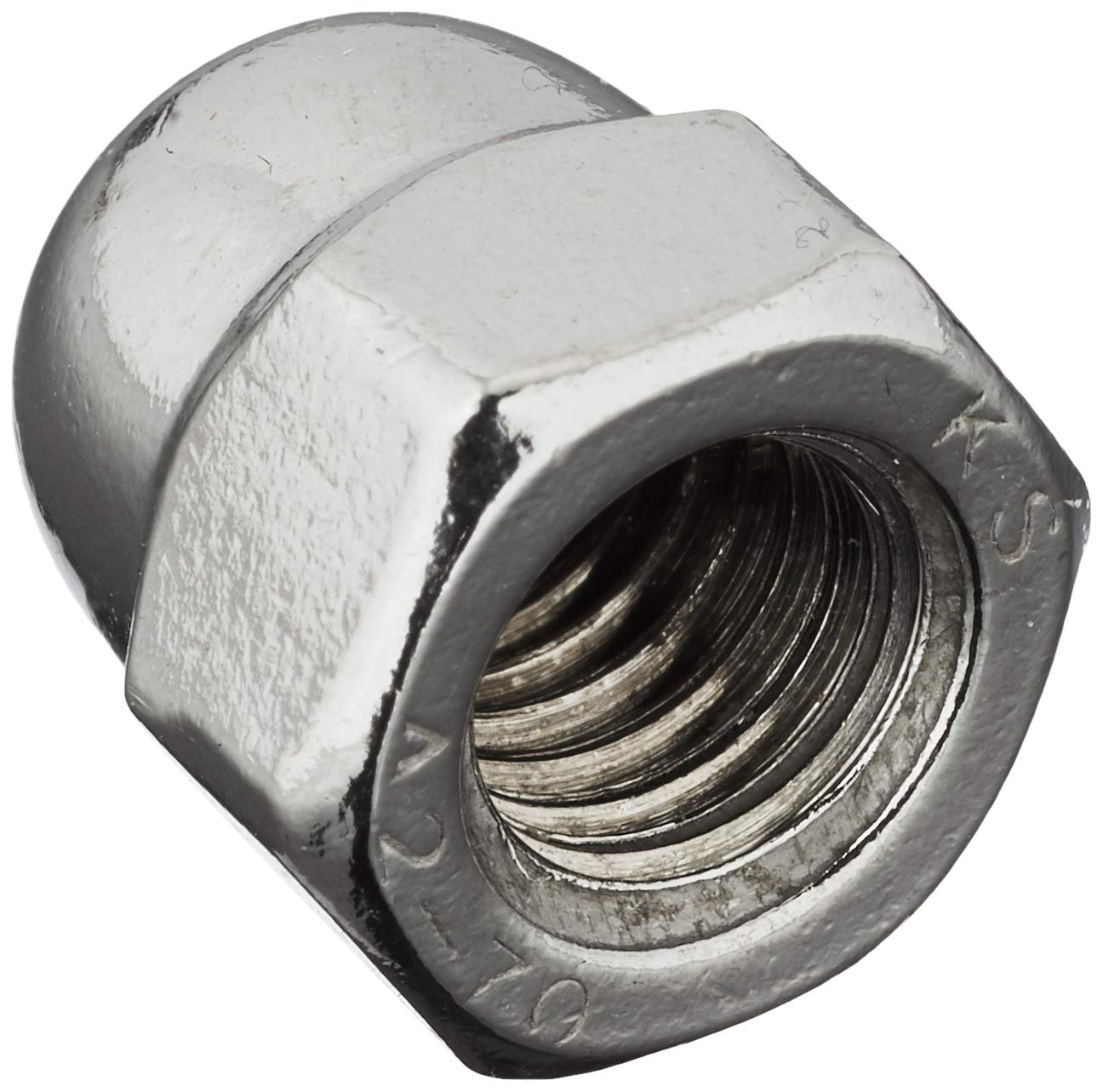 25-Pack M8 Stainless Steel A2 Hex Cap Nuts - DIN1587 Standard High Shape for Automotive, Machinery & Construction Projects - Weather Resistant Fasteners for Outdoor Use