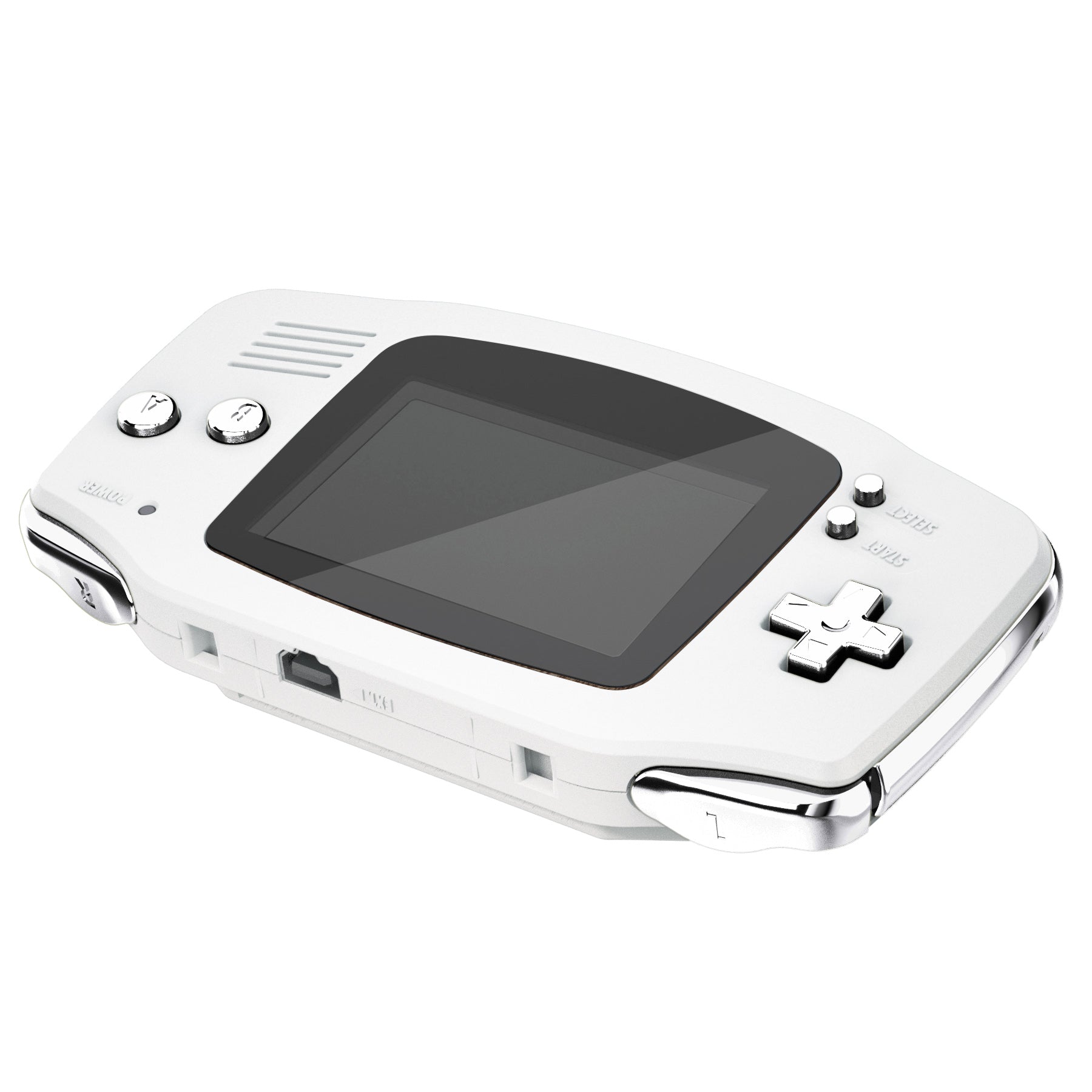 eXtremeRate Chrome Silver GBA Replacement Buttons Full Set for Gameboy Advance - Upgrade Your Handheld Console (Game Console NOT Included, Model KAG3002) - Perfect for Gaming Enthusiasts & Retro Console Modding
