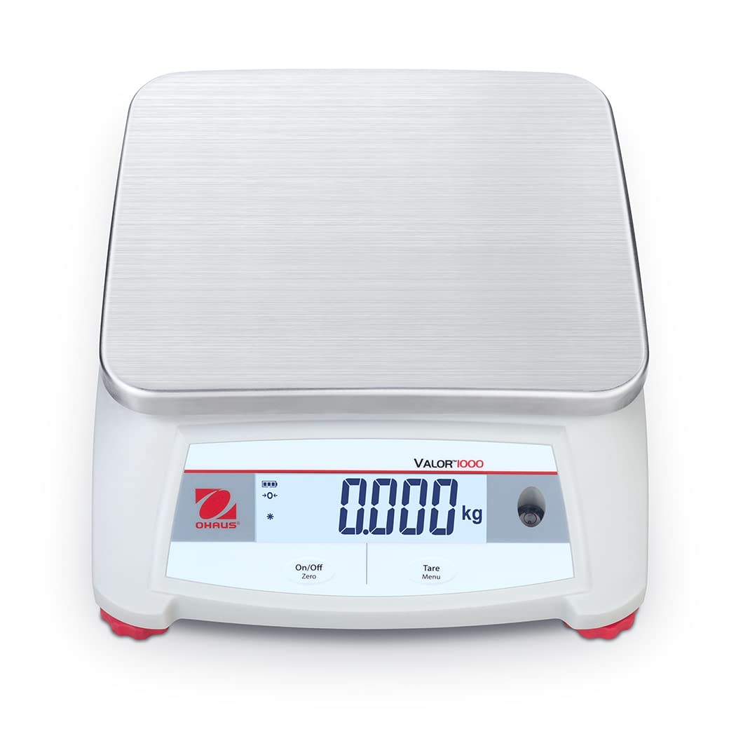 Ohaus Valor 1000 V12P30 (30539393) Compact Bench Scale - 60 lb Capacity, 0.01 lb Precision - Perfect for Shipping, Packaging, and Small Business Inventory Management