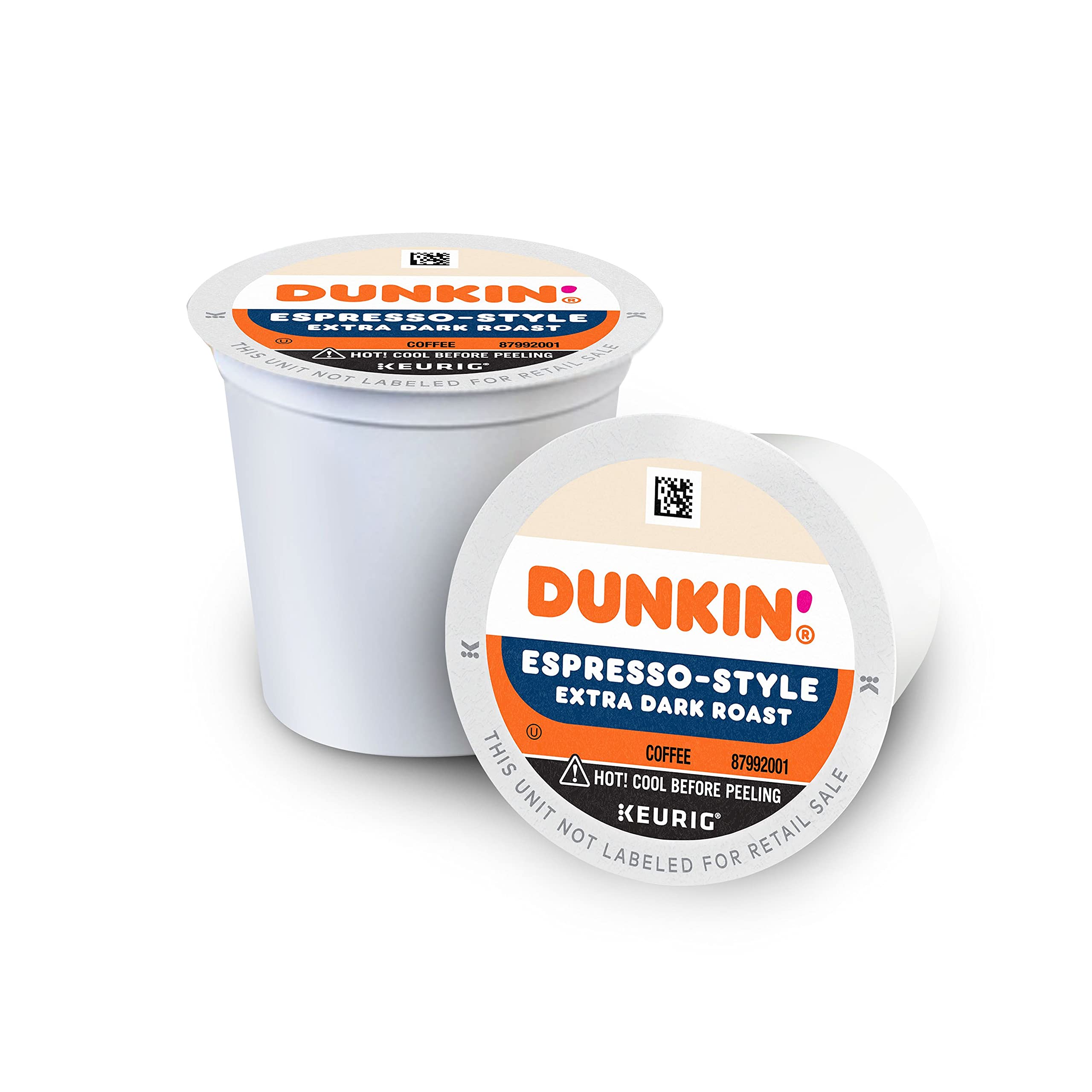 Dunkin' Espresso Style Extra Dark Roast Coffee - 88 Keurig K-Cup Pods for Strong Bold Flavor | Perfect for Home & Office Coffee Brewing | Compatible with Keurig 2.0 & Single Serve Brewers