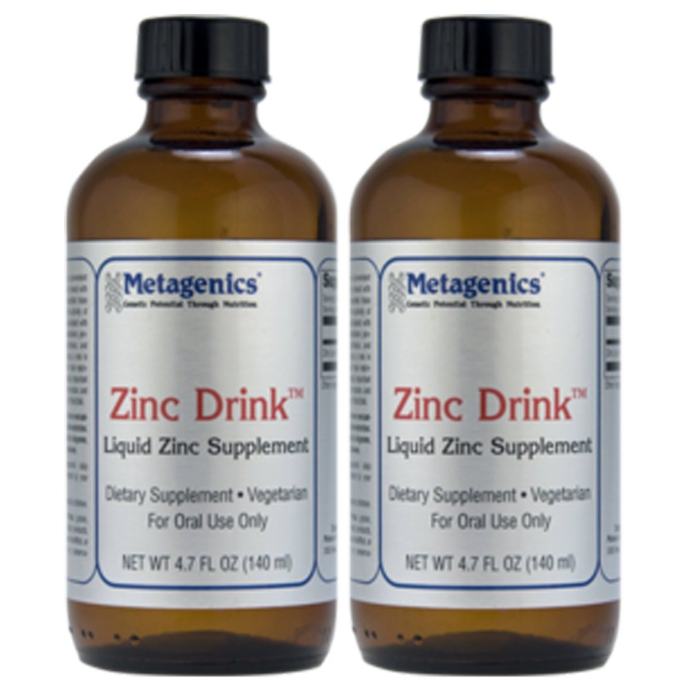 Metagenics Liquid Zinc Supplement Drink - 4.7 fl oz (140ml) Bottle, 28 Servings - Twin Pack | Immune Support, Cold & Flu Relief, Wellness Boost for Adults & Kids