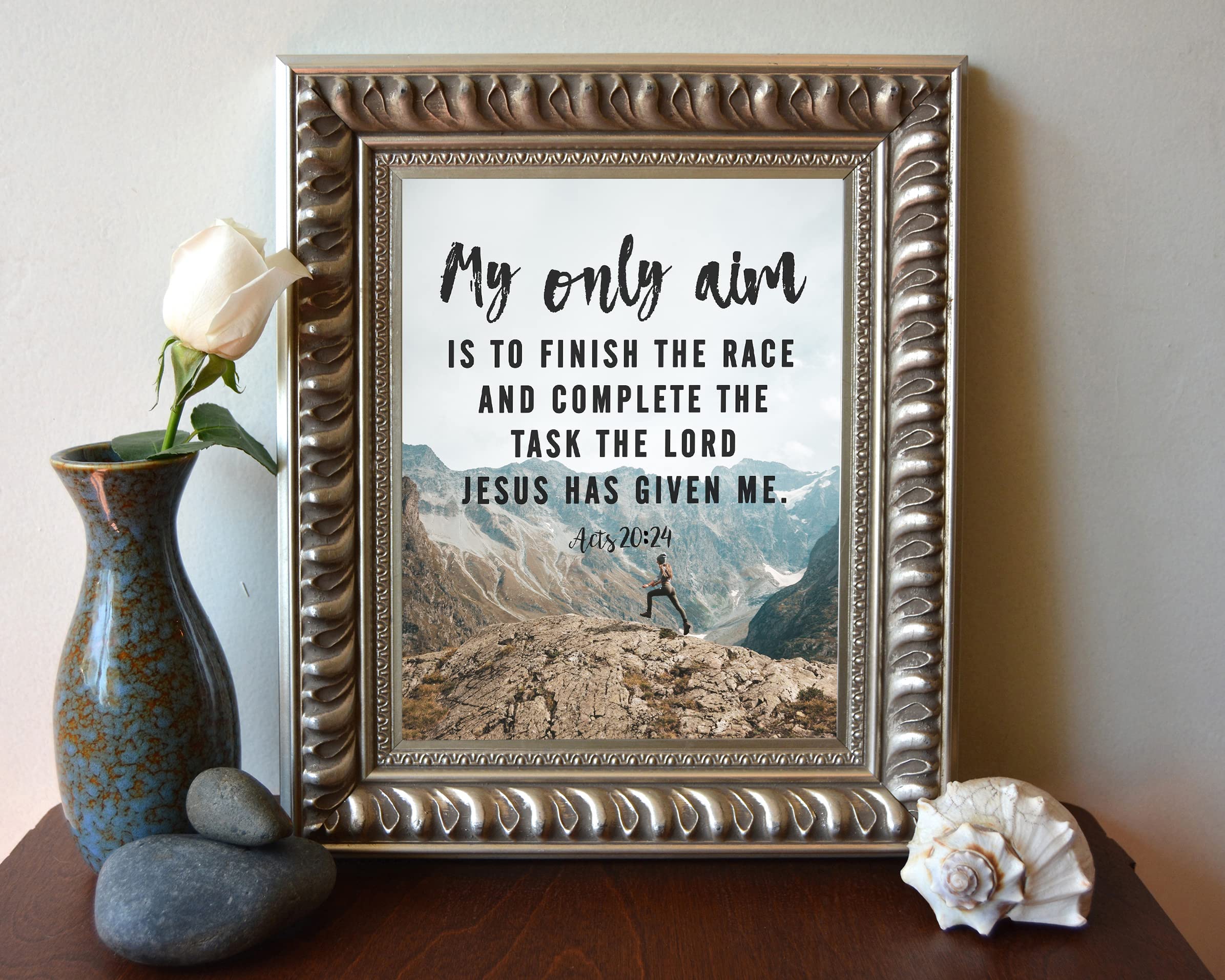 Acts 20:24 Bible Verse Wall Art - Christian Home Decor Gift