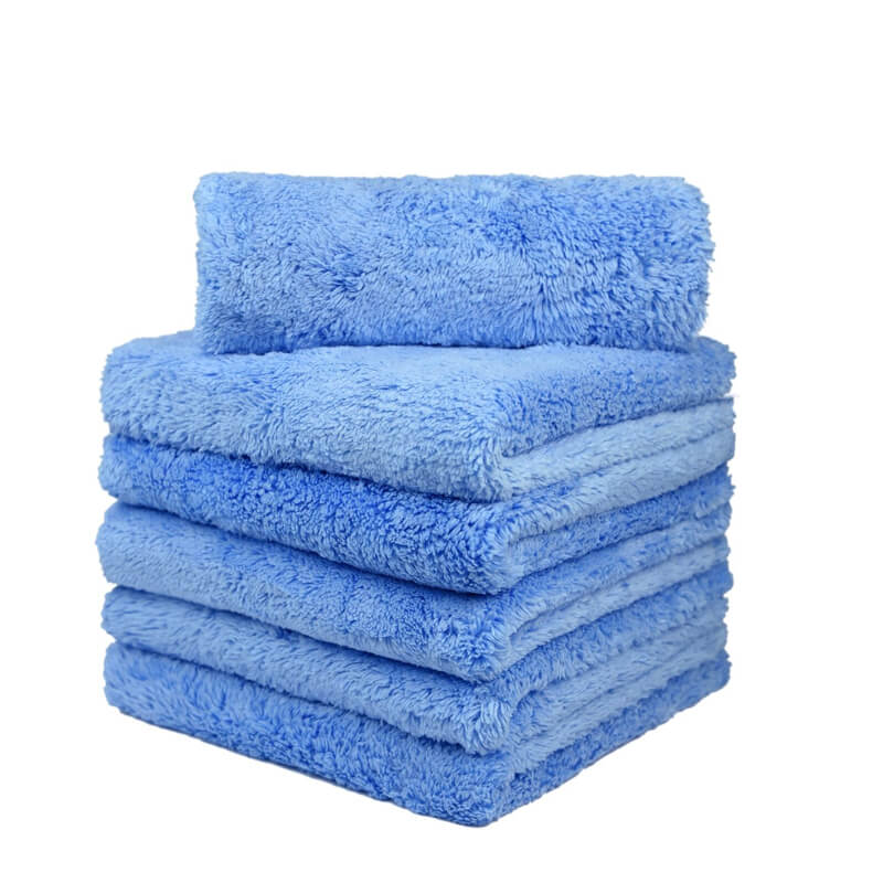 6-Piece Edgeless Coral Fleece Microfiber Towels - Ultra Soft 16x16 Inch, 450GSM Quick-Dry Bath & Gym Towels for Spa, Travel, Yoga, and Sports