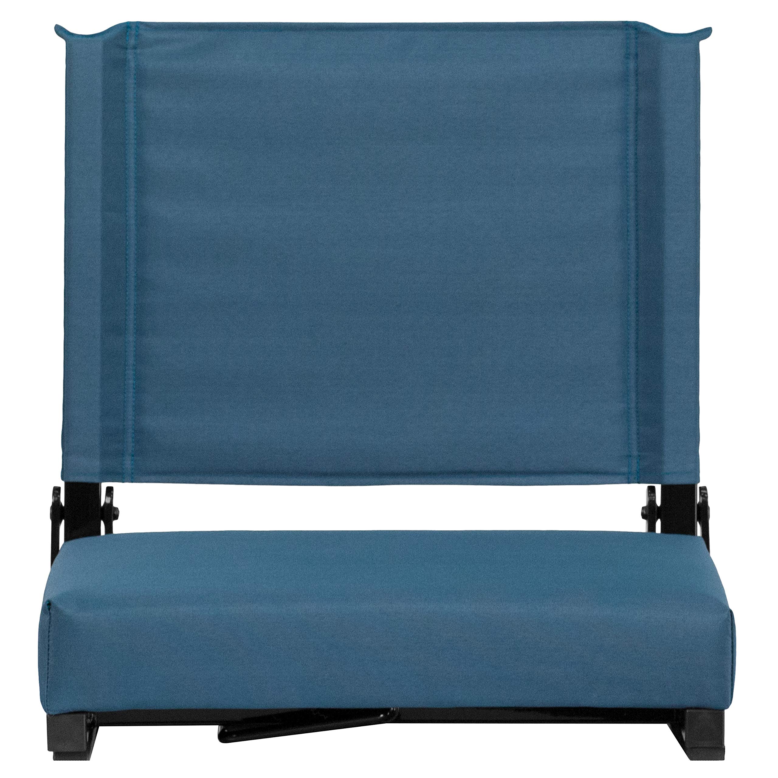 Flash Furniture Grandstand Portable Stadium Seat - Foldable Padded Bleacher Chair with Carry Handle, 500 lb Capacity (Teal) - Perfect for Sports Games, Concerts & Outdoor Events