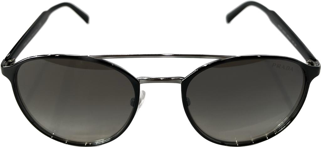 Prada PR62TS 1AB4S1 Sunglasses - Black/Gray Polarized Lenses for Women & Men - UV Protection Luxury Fashion Shades for Driving, Travel & Outdoor Activities