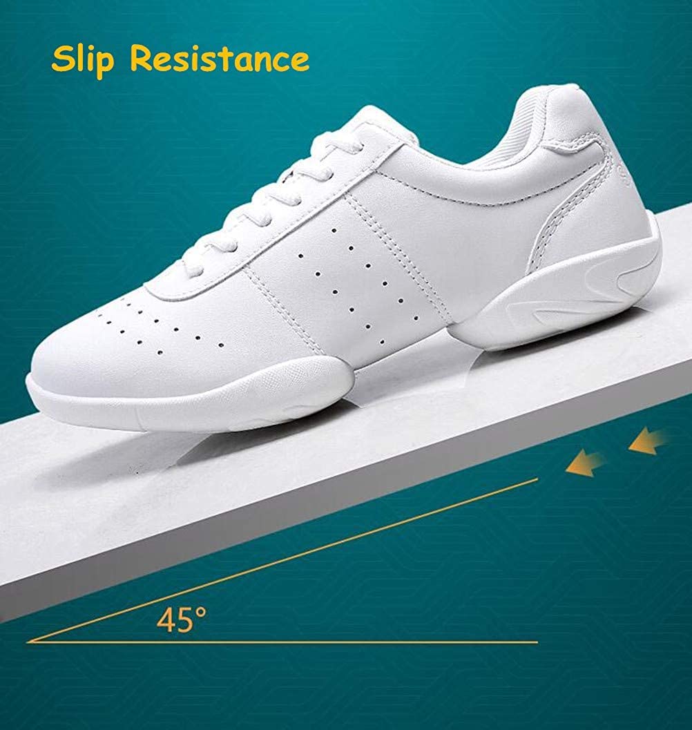 JITUUE Women's Cheerleading Dance Shoes - Lightweight Gym Sneakers for Training, Sports & Dance | Non-Slip Lace-Up Athletic Shoes for Girls | Perfect for Cheerleading, Dance Practice & Gym Workouts