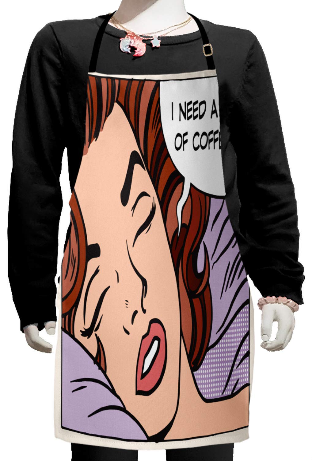 **Ambesonne Retro Apron - Pop Art Comic Book Style 