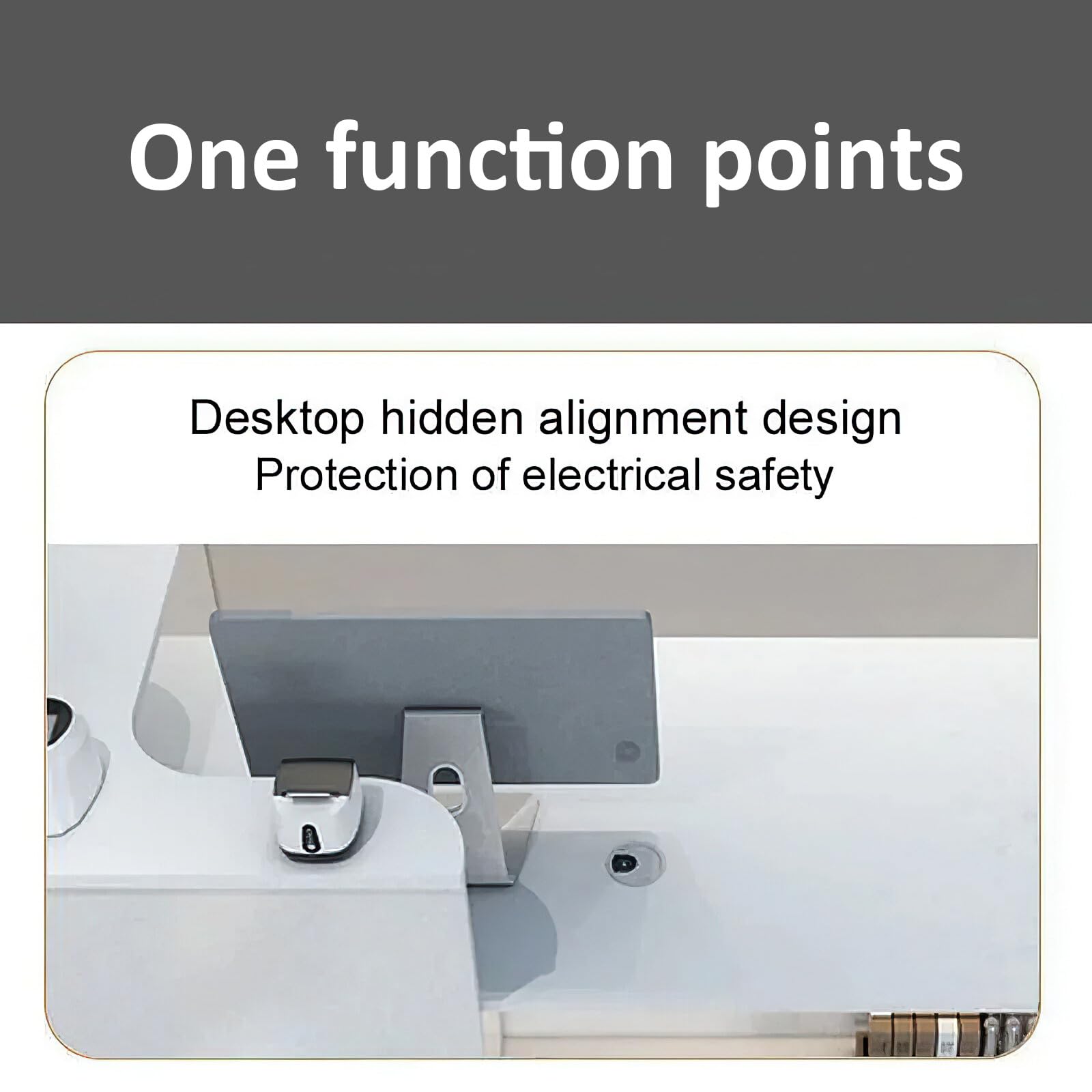 Modern Reception Desk with Lockable Drawer & Open Shelves - 59
