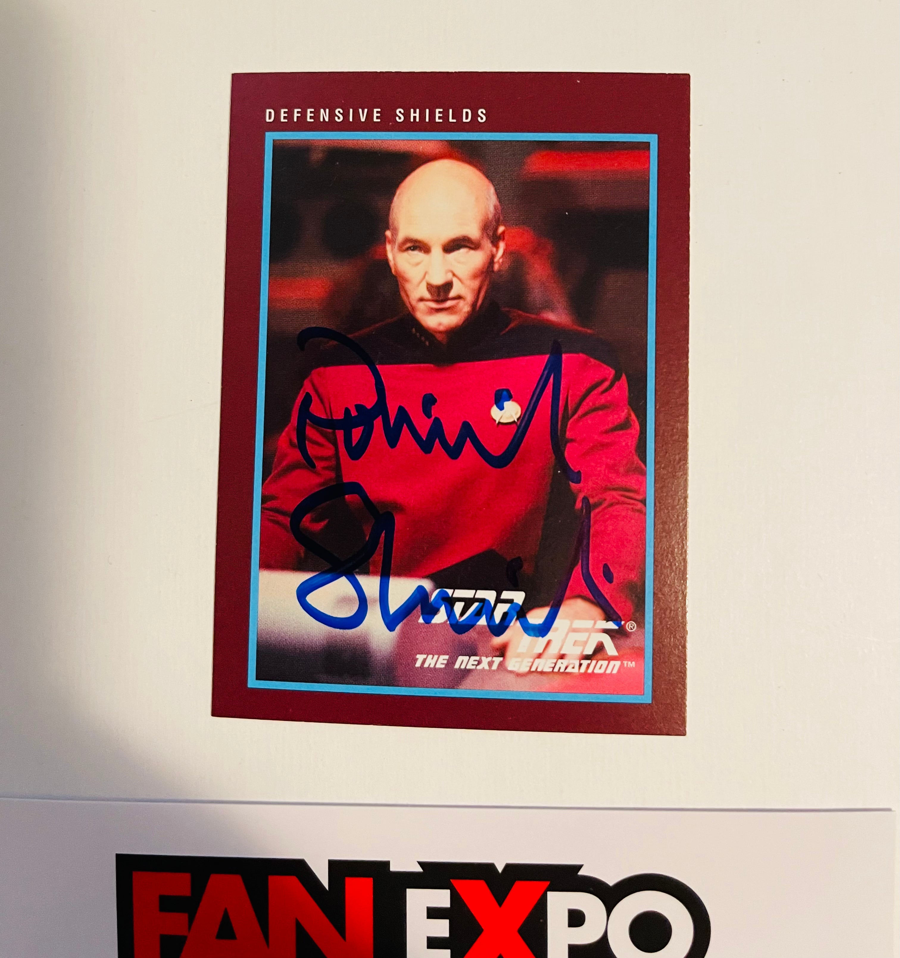 Star Trek Patrick Stewart Autographed Trading Card with Fanexpo COA & Hologram - Rare Collectible for Sci-Fi Fans & Memorabilia Collectors - Perfect for Display, Gifts, and Trekkie Collections
