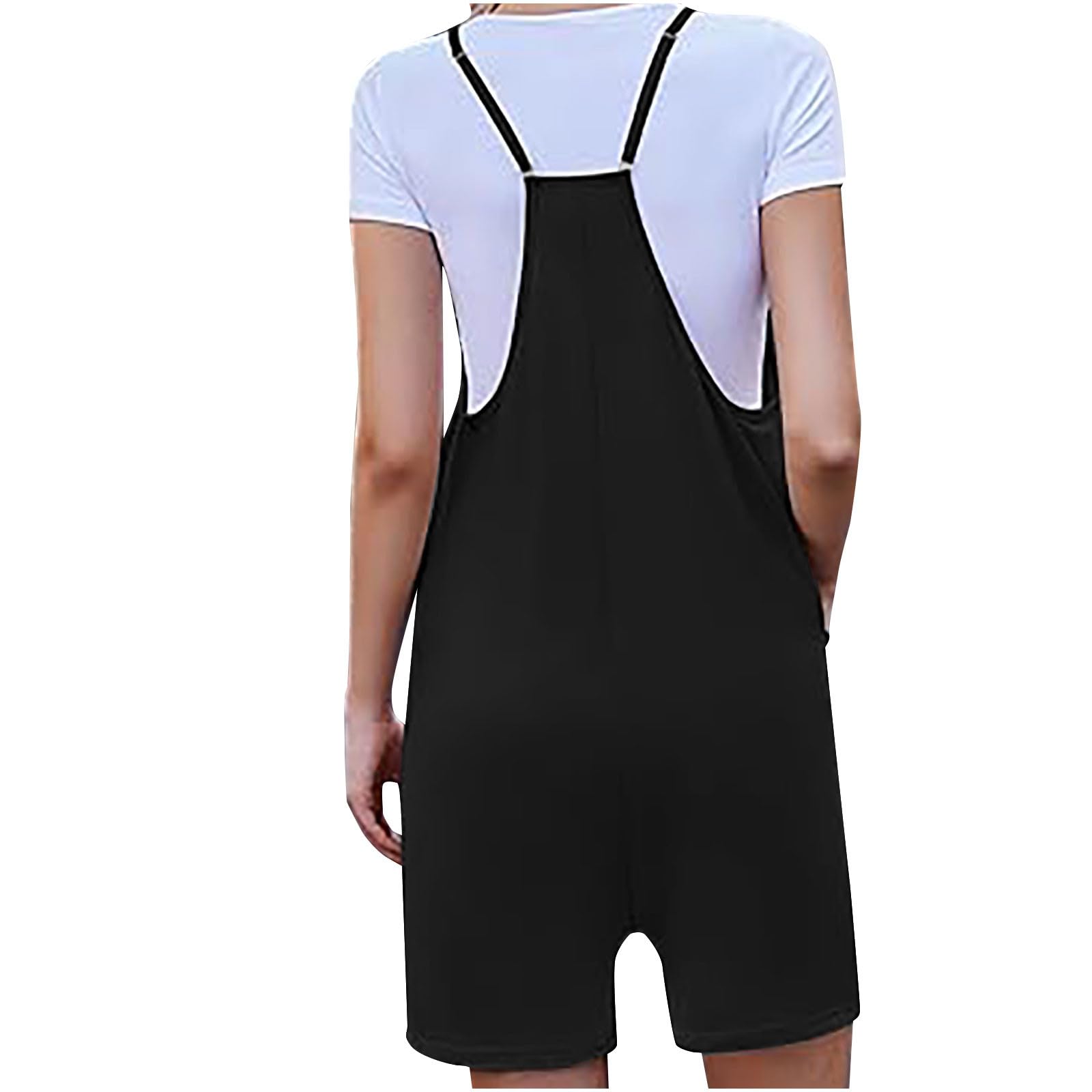 Sexy Women's Summer Jumpsuit - Boho Romper with Pockets for Beach & Outings