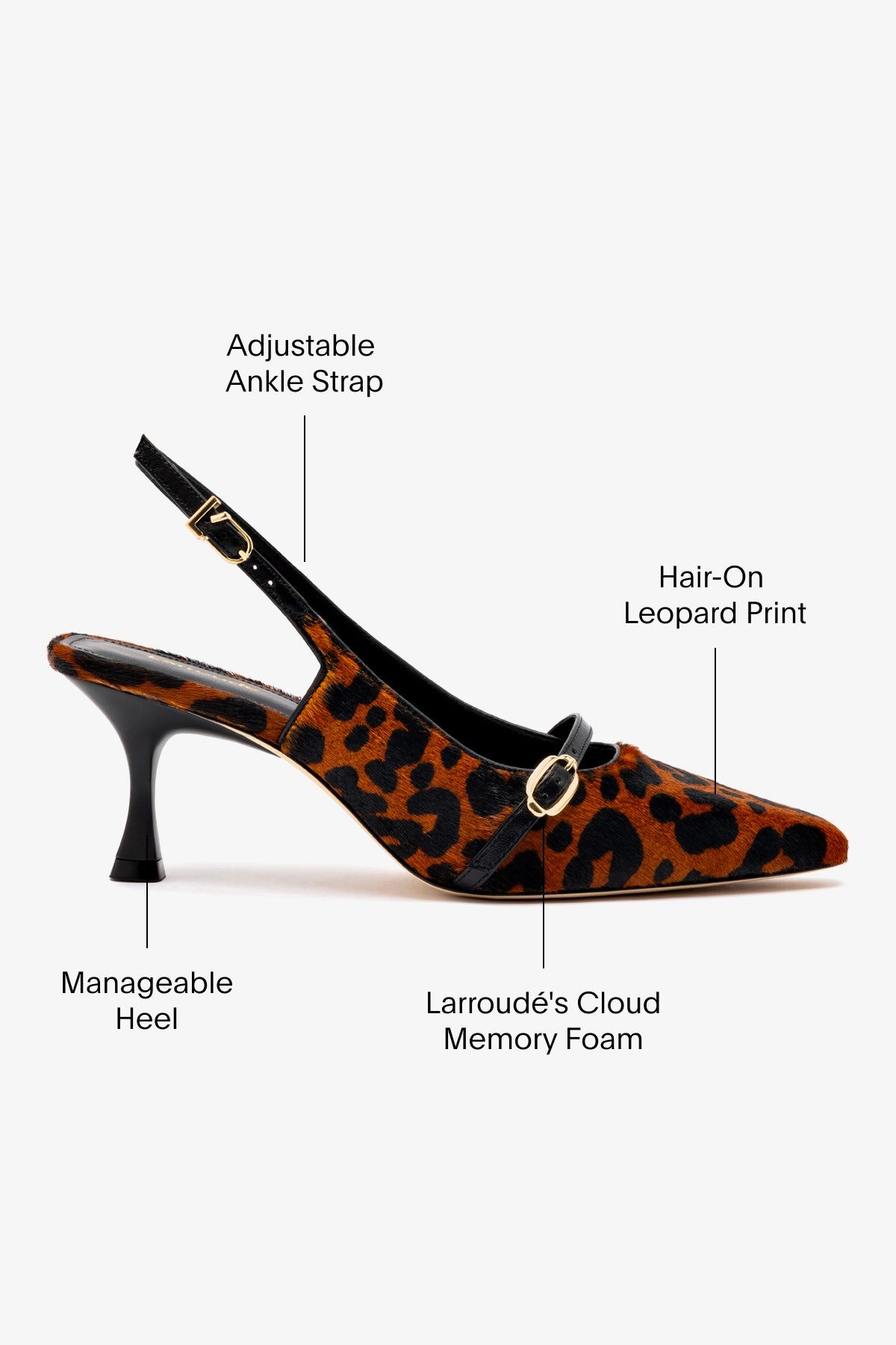Women's Ines Pump Leopard Print Calf Hair Heels - Stylish Pointed Toe Dress Shoes for Work, Party & Special Occasions
