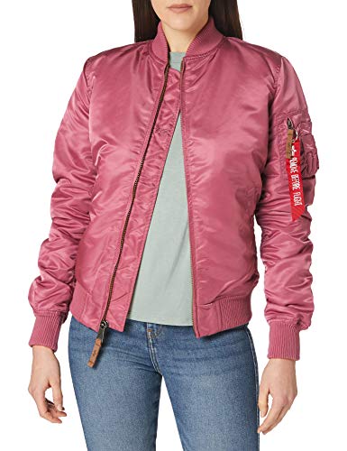 ALPHA INDUSTRIES Women's Bomber Jacket - Lightweight Waterproof Windbreaker for Outdoor Activities, Travel & Casual Wear